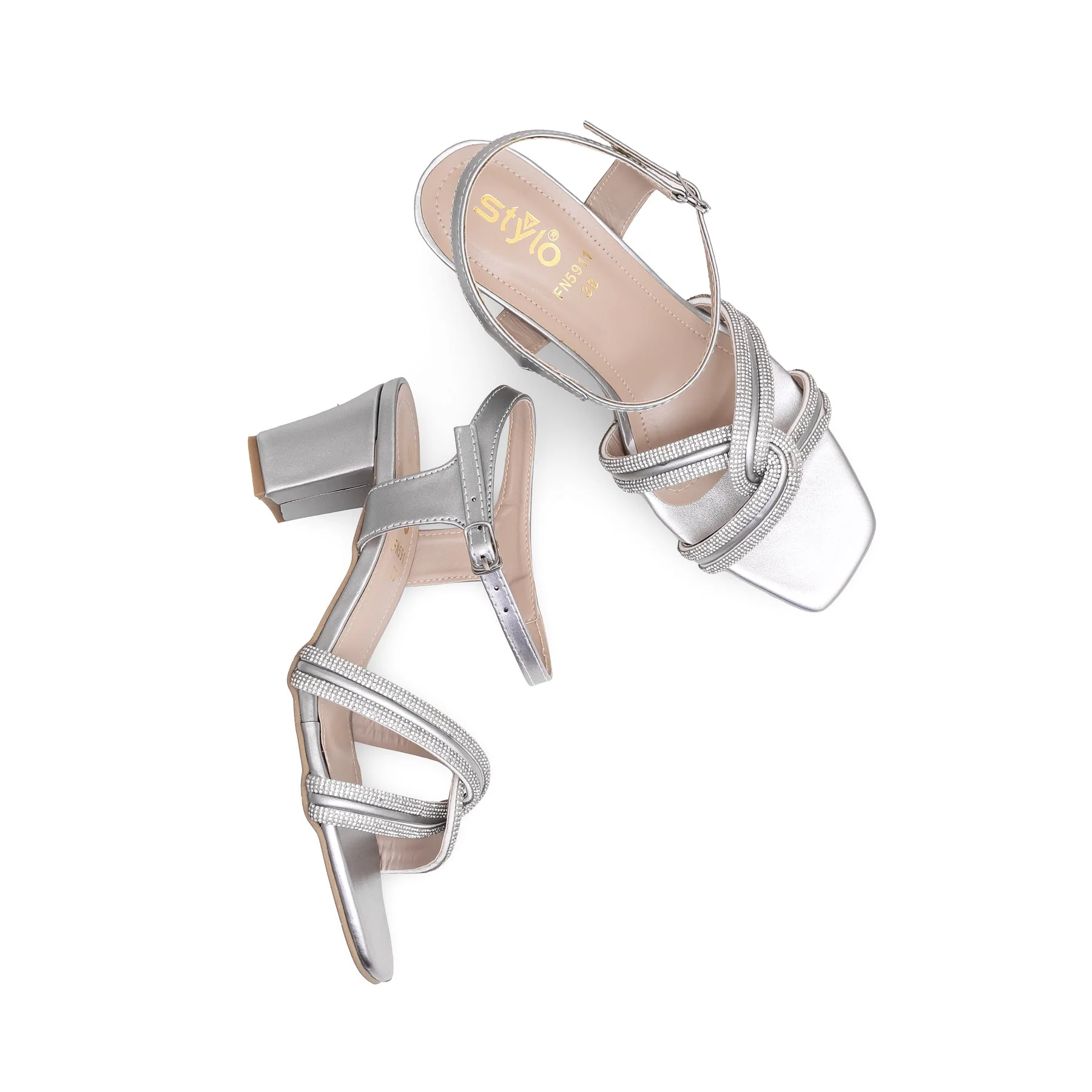 Silver Fancy Sandal FN5911 - Image 5