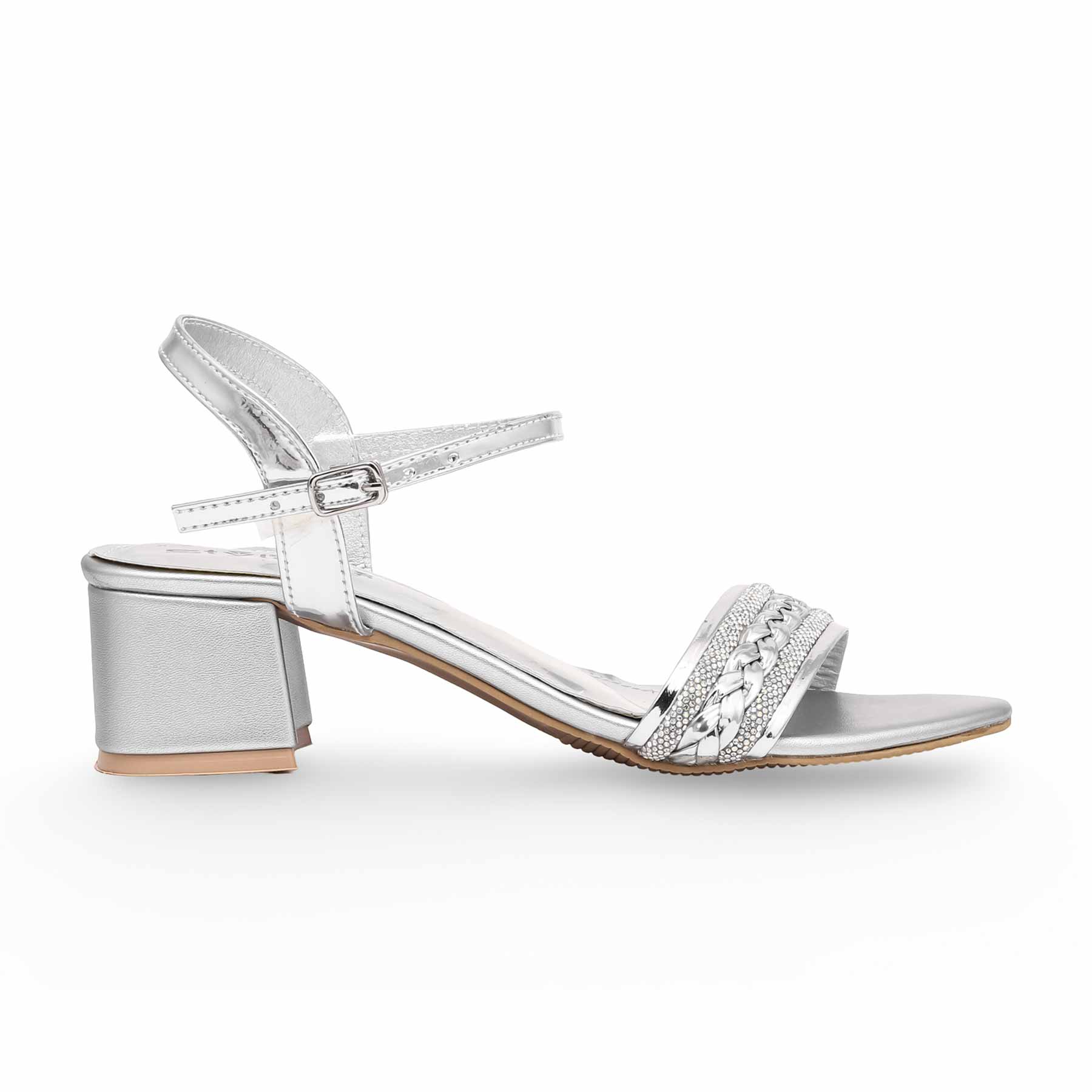 Silver Fancy Sandal FN5914 - Image 2