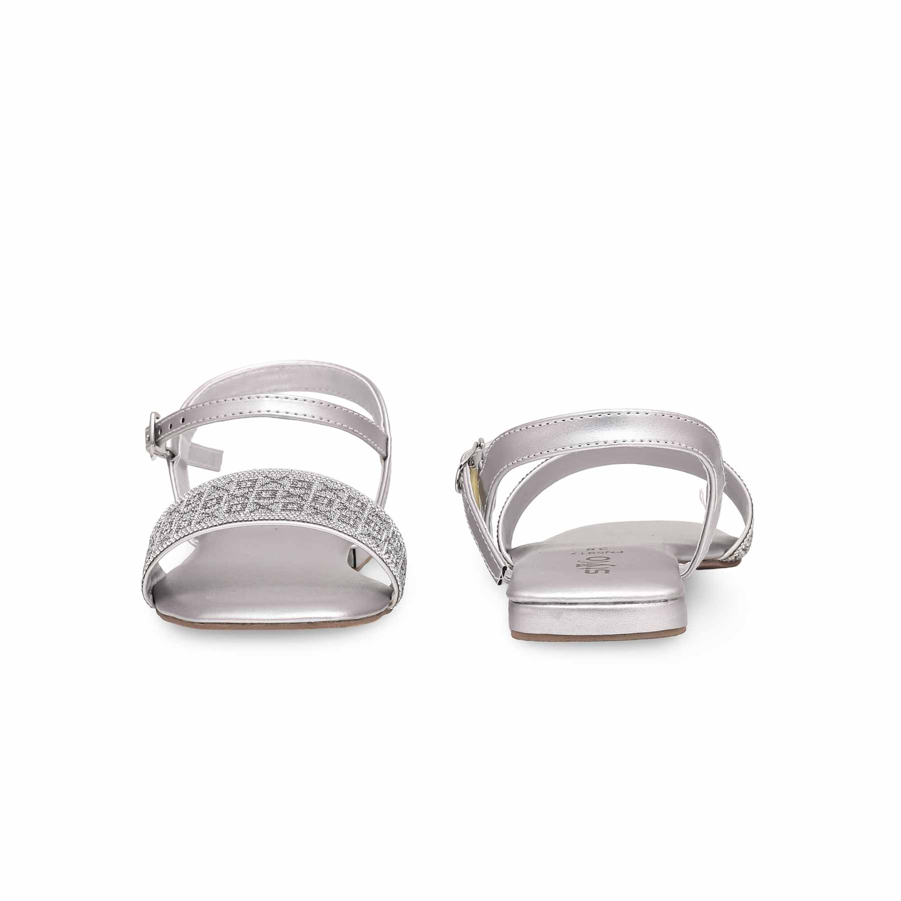 Silver Fancy Sandal FN5917 - Image 3