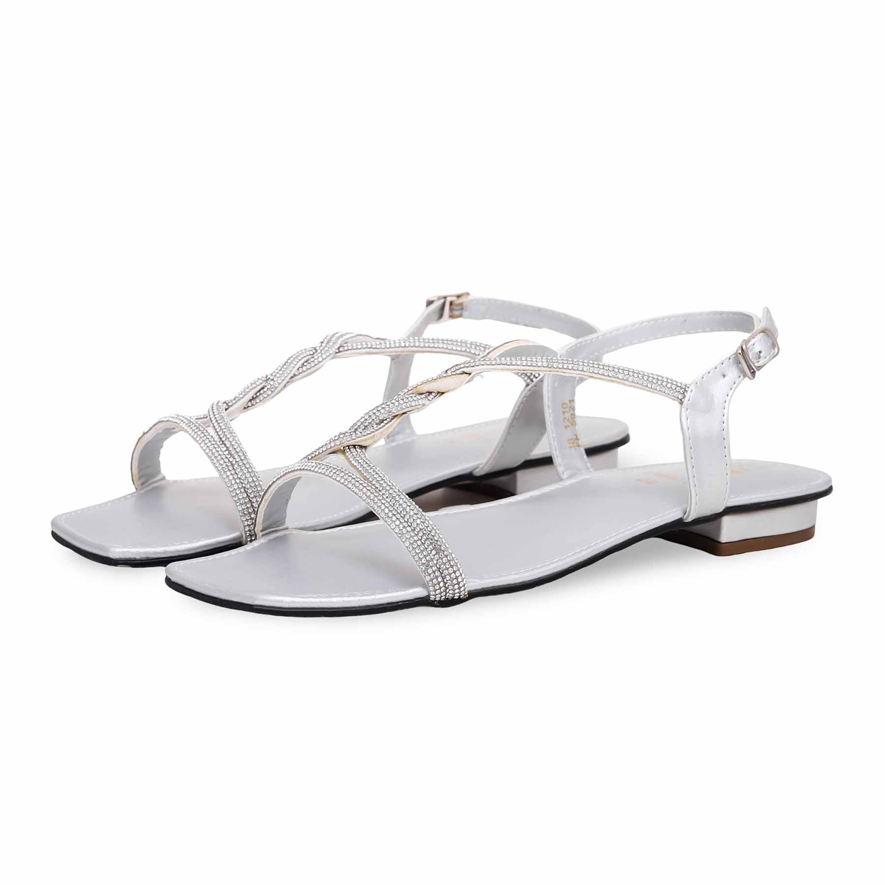 Silver Fancy Sandal FN5921 - Image 3