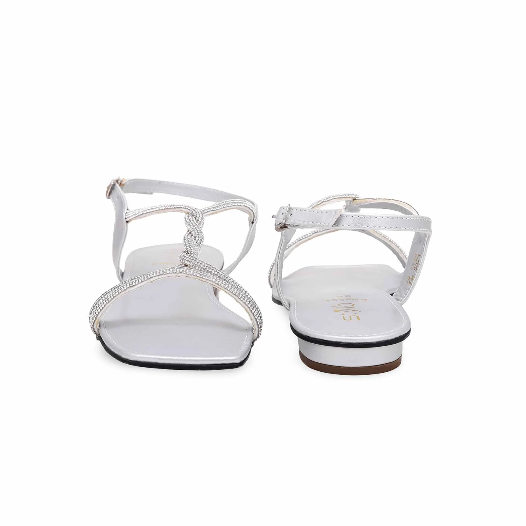 Silver Fancy Sandal FN5921 - Image 4