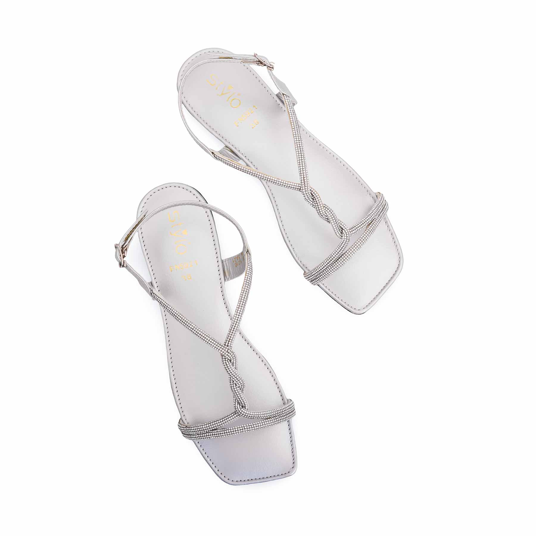 Silver Fancy Sandal FN5921 - Image 5
