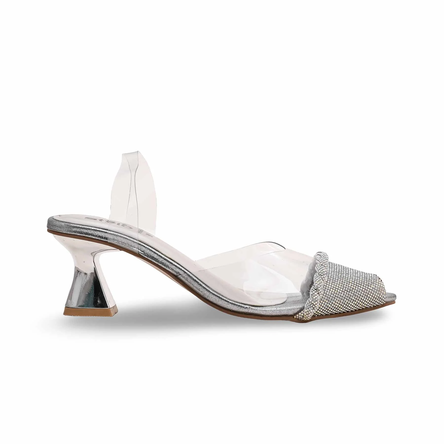 Silver Fancy Sandal FN5969 - Image 2