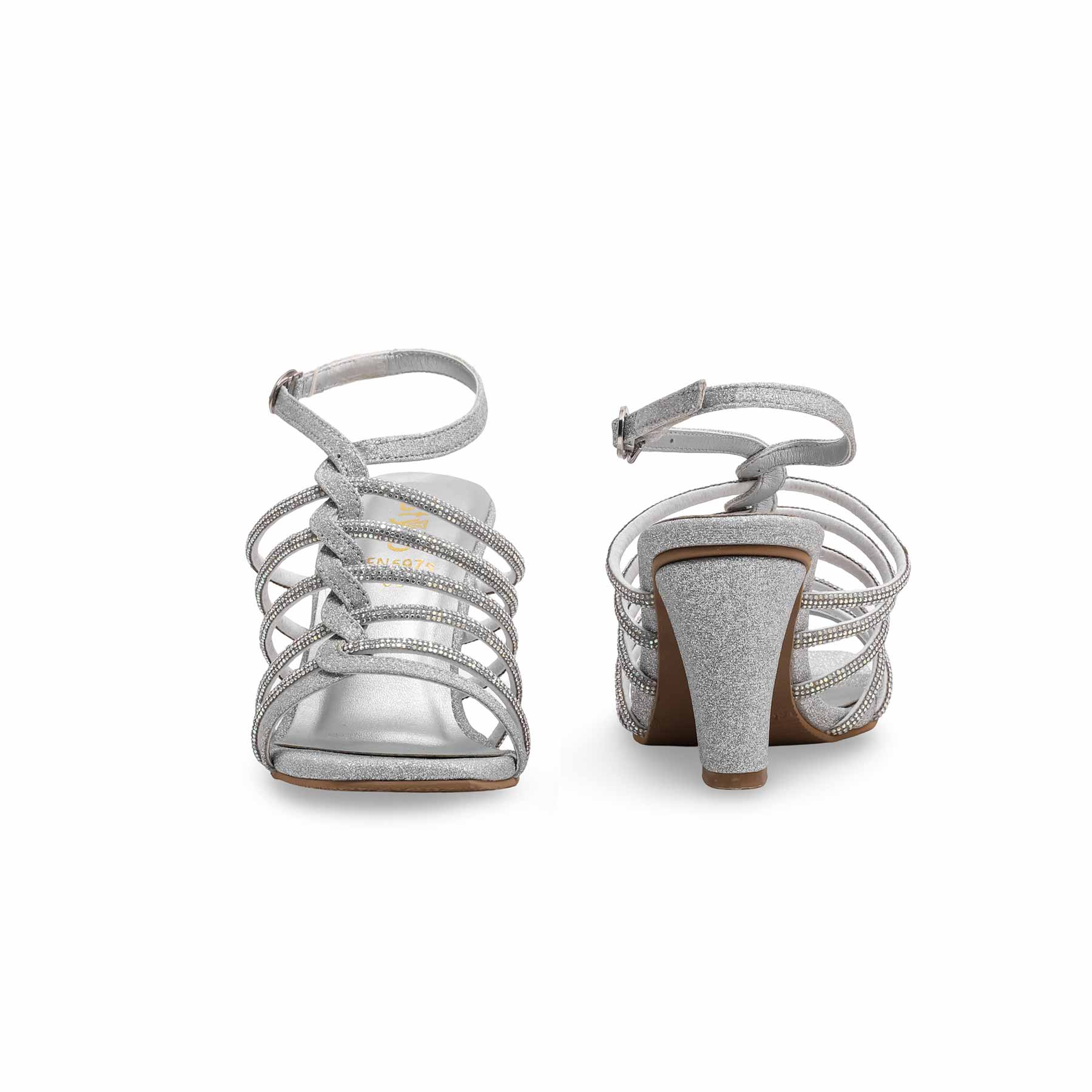 Silver Fancy Sandal FN5975 - Image 3