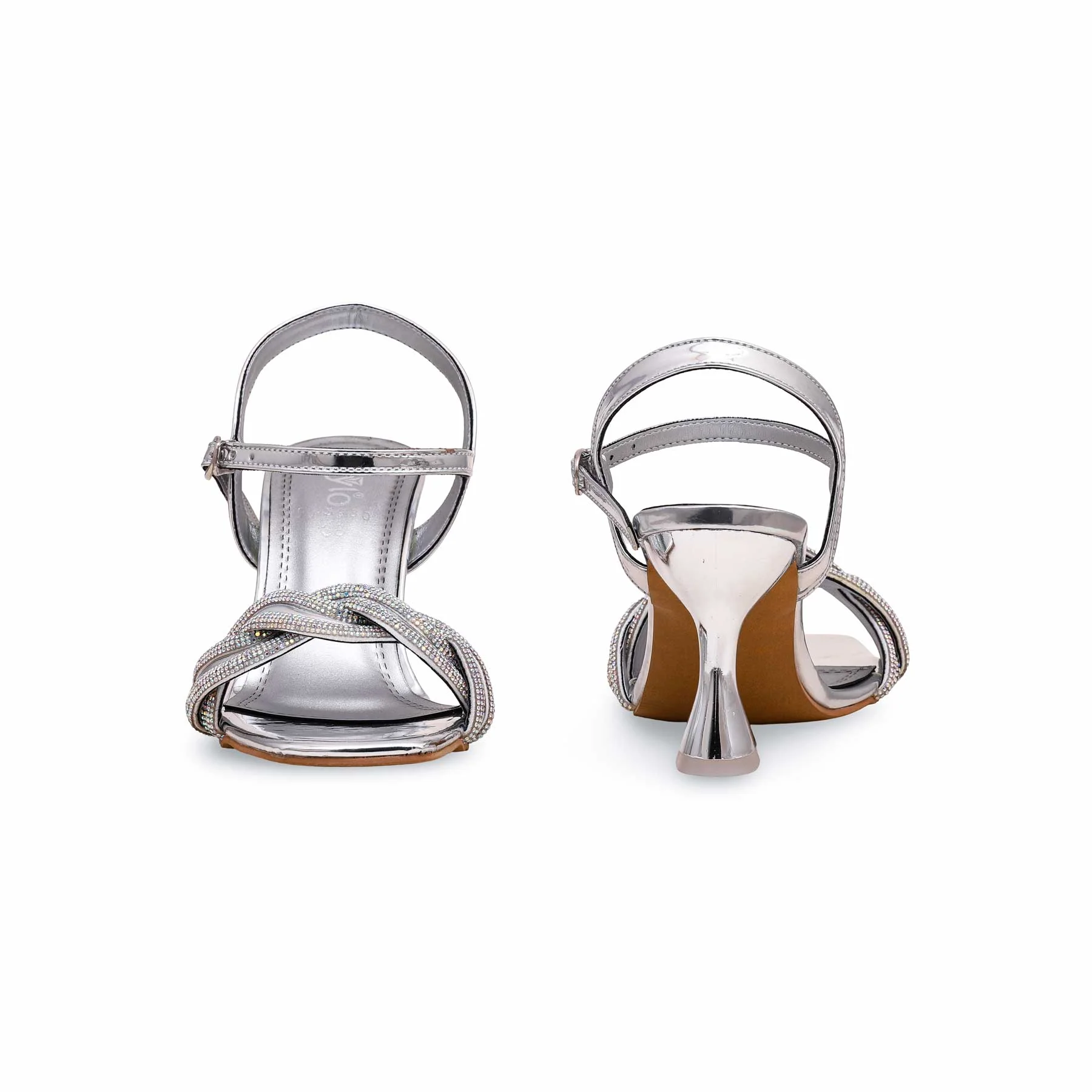 Silver Fancy Sandal FN5980 - Image 3