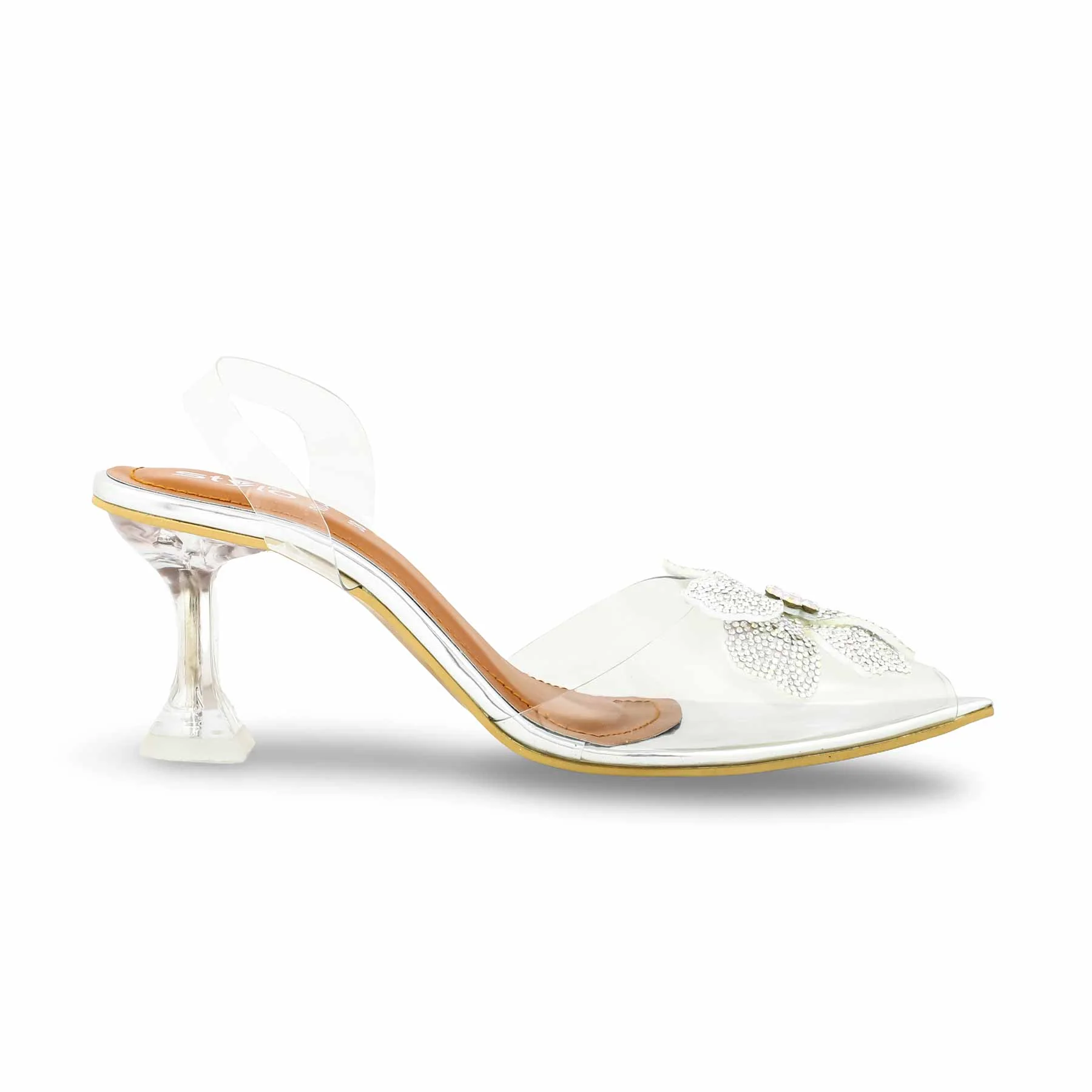 Silver Fancy Bridal Sandal FN6004 - Image 2