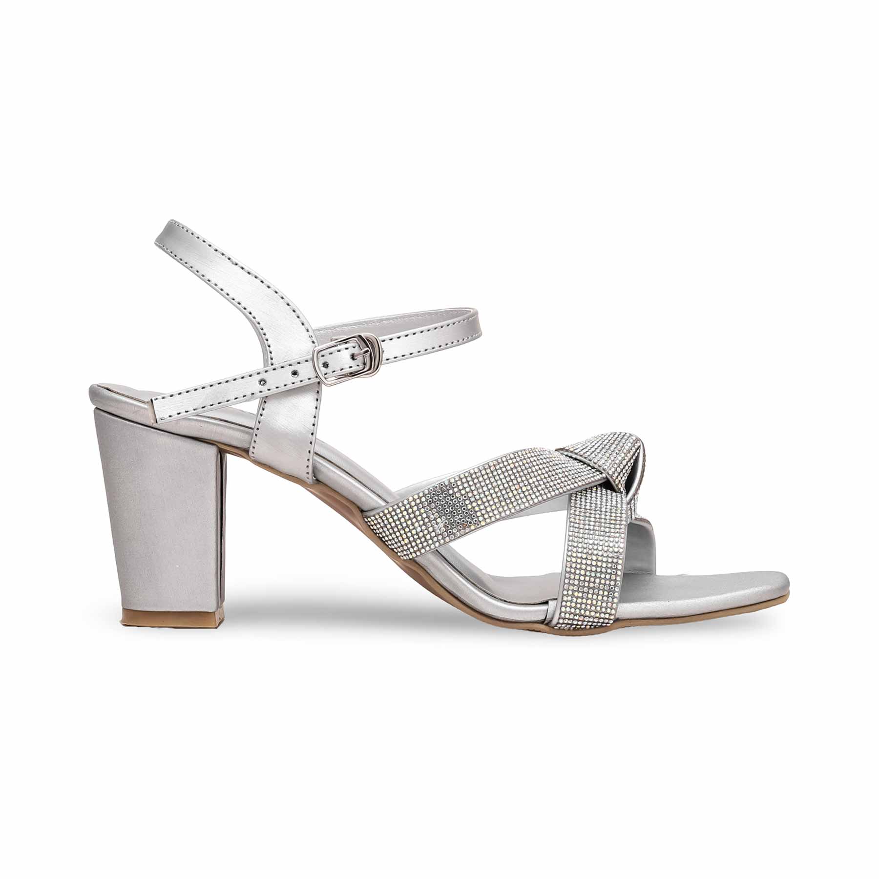 Silver Fancy Sandal FN6008 - Image 2