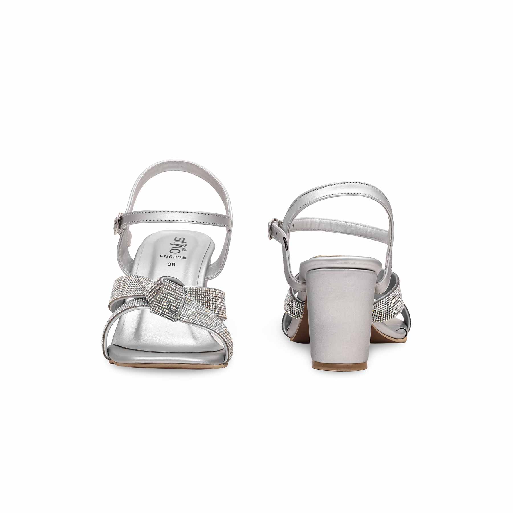 Silver Fancy Sandal FN6008 - Image 4