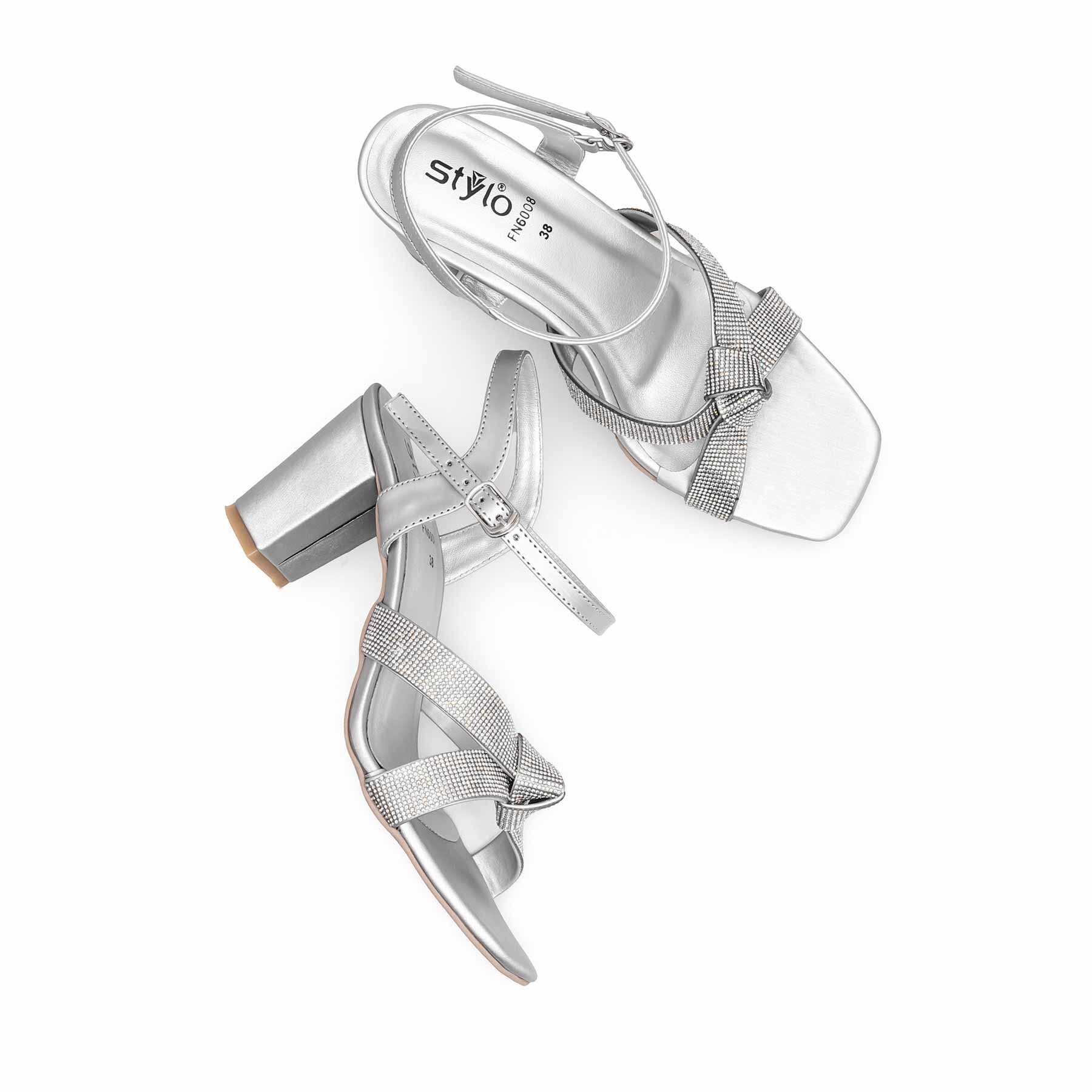 Silver Fancy Sandal FN6008 - Image 5