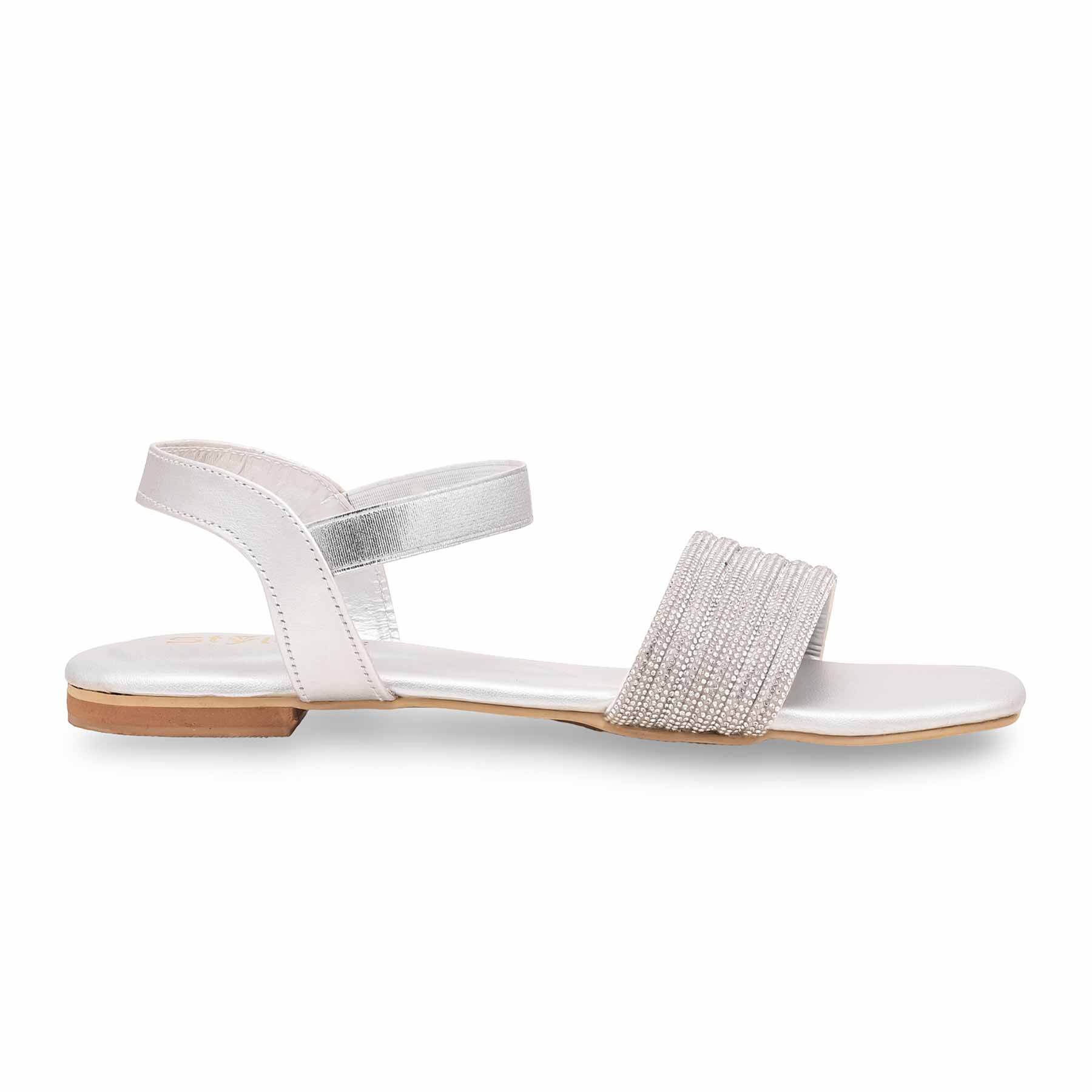 Silver Fancy Sandal FN6014 - Image 2