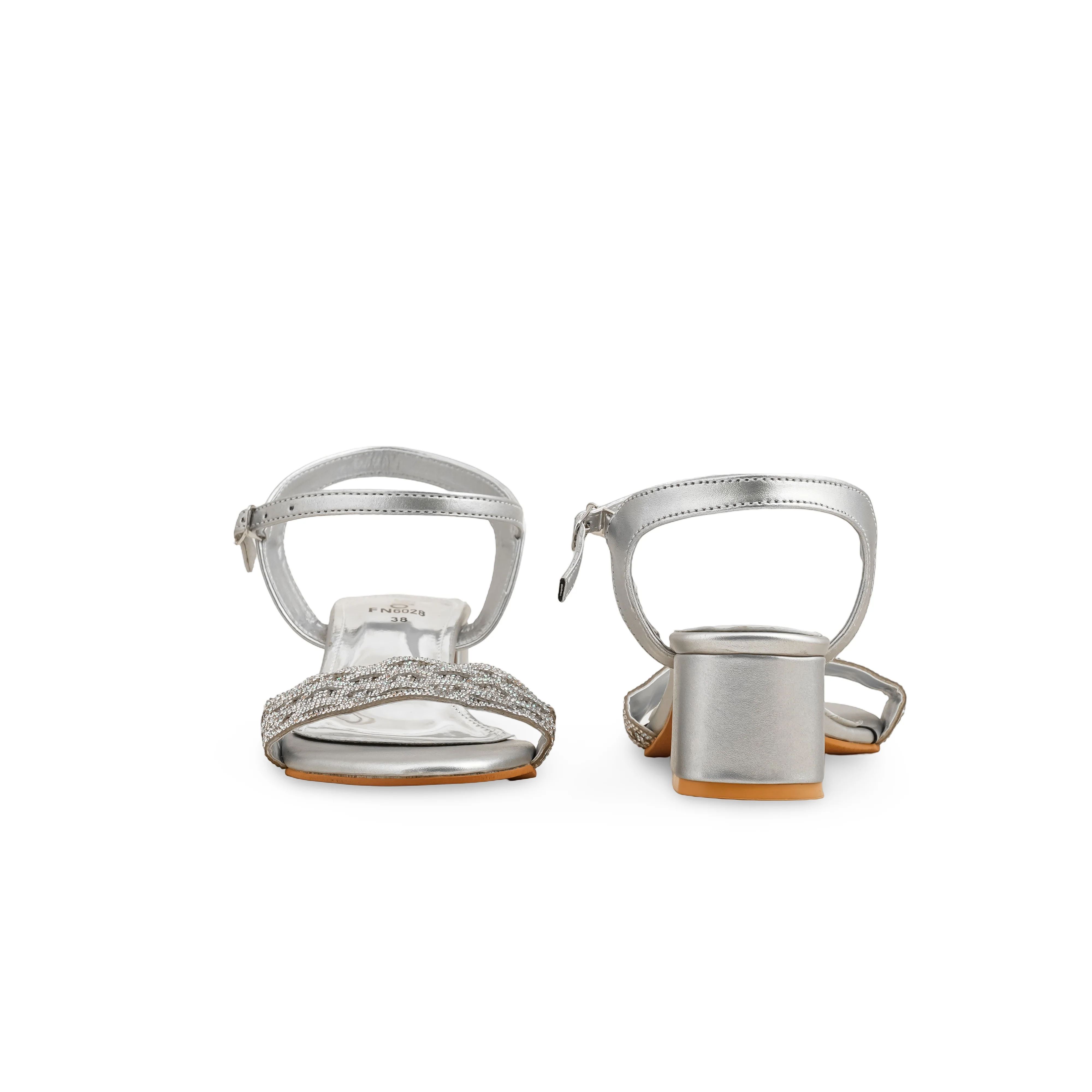 Silver Fancy Sandal FN6028 - Image 4