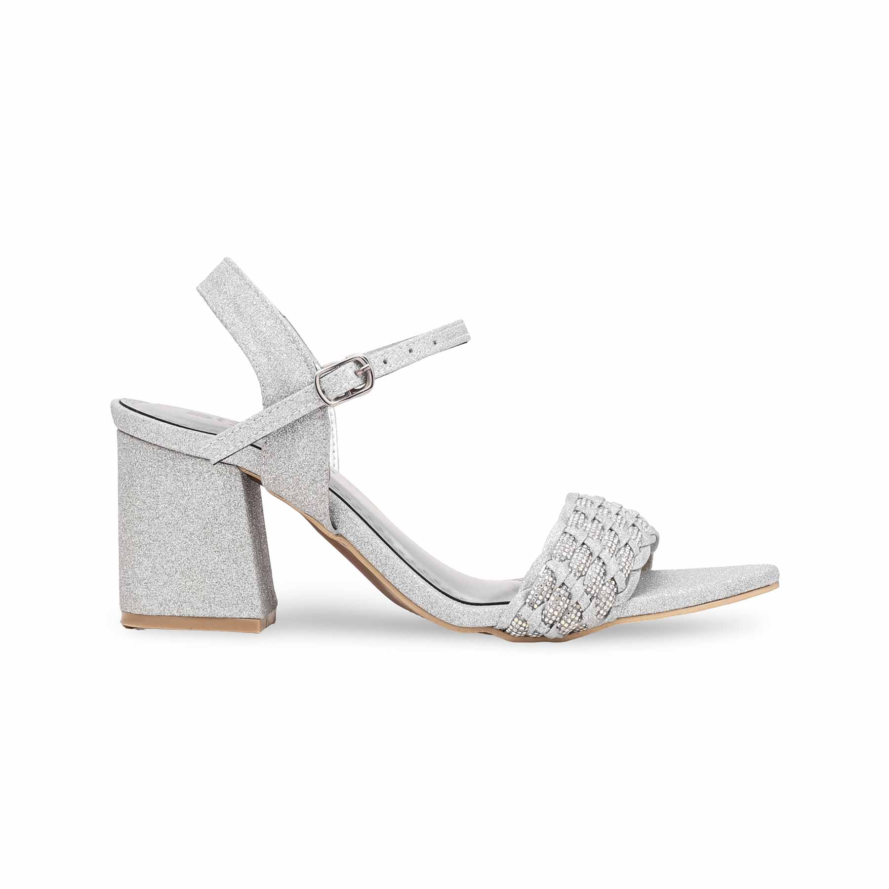 Silver Fancy Sandal FN6047 - Image 2