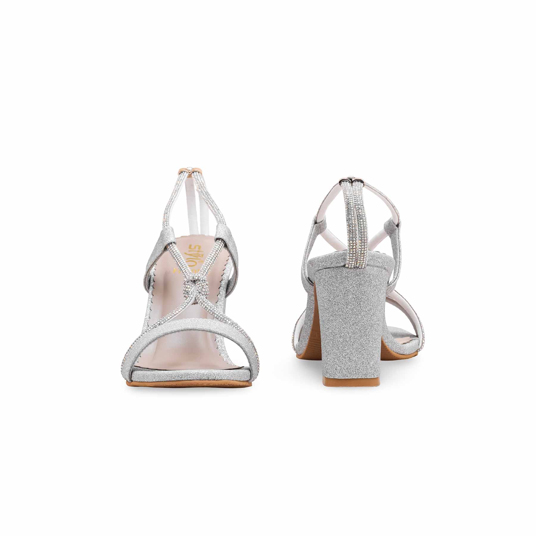 Silver Fancy Sandal FN6080 - Image 4