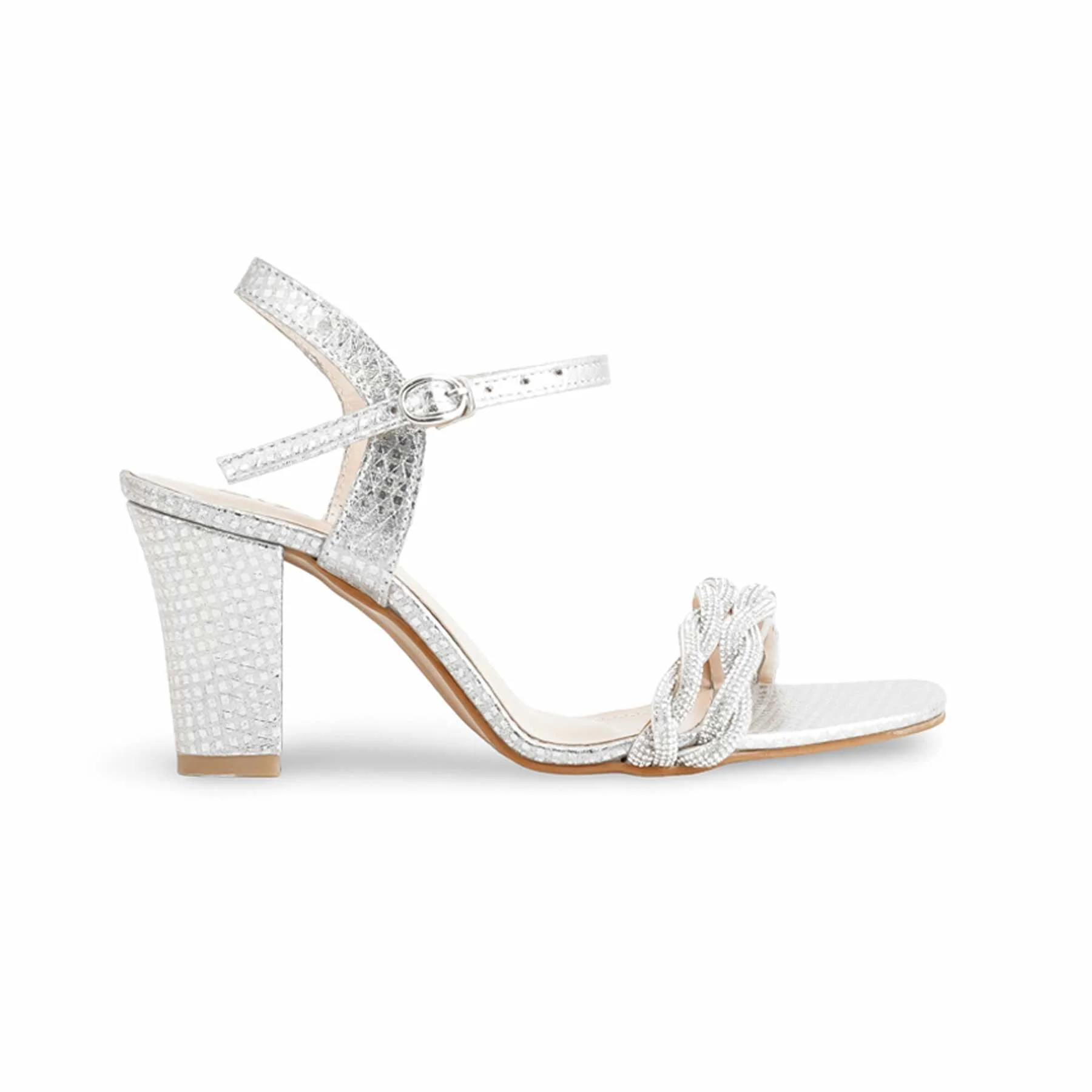 Silver Fancy Sandal FN6114 - Image 2