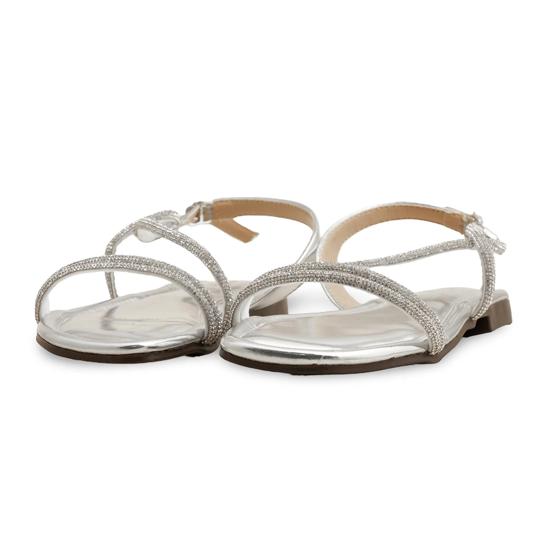 Silver Fancy Sandal FN6162 - Image 3