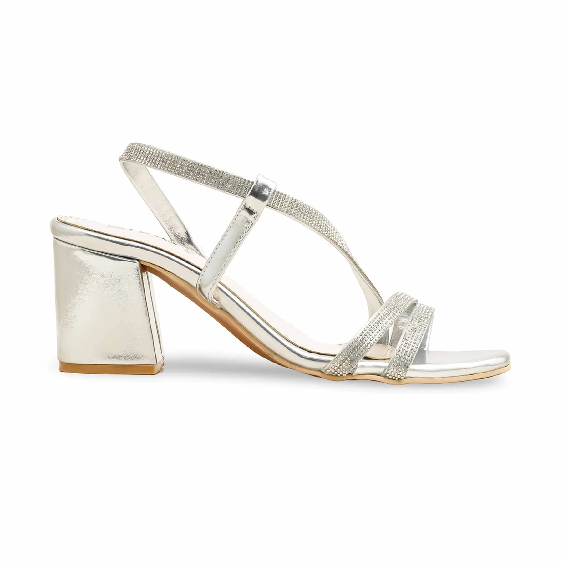 Silver Fancy Sandal FN6212 - Image 2