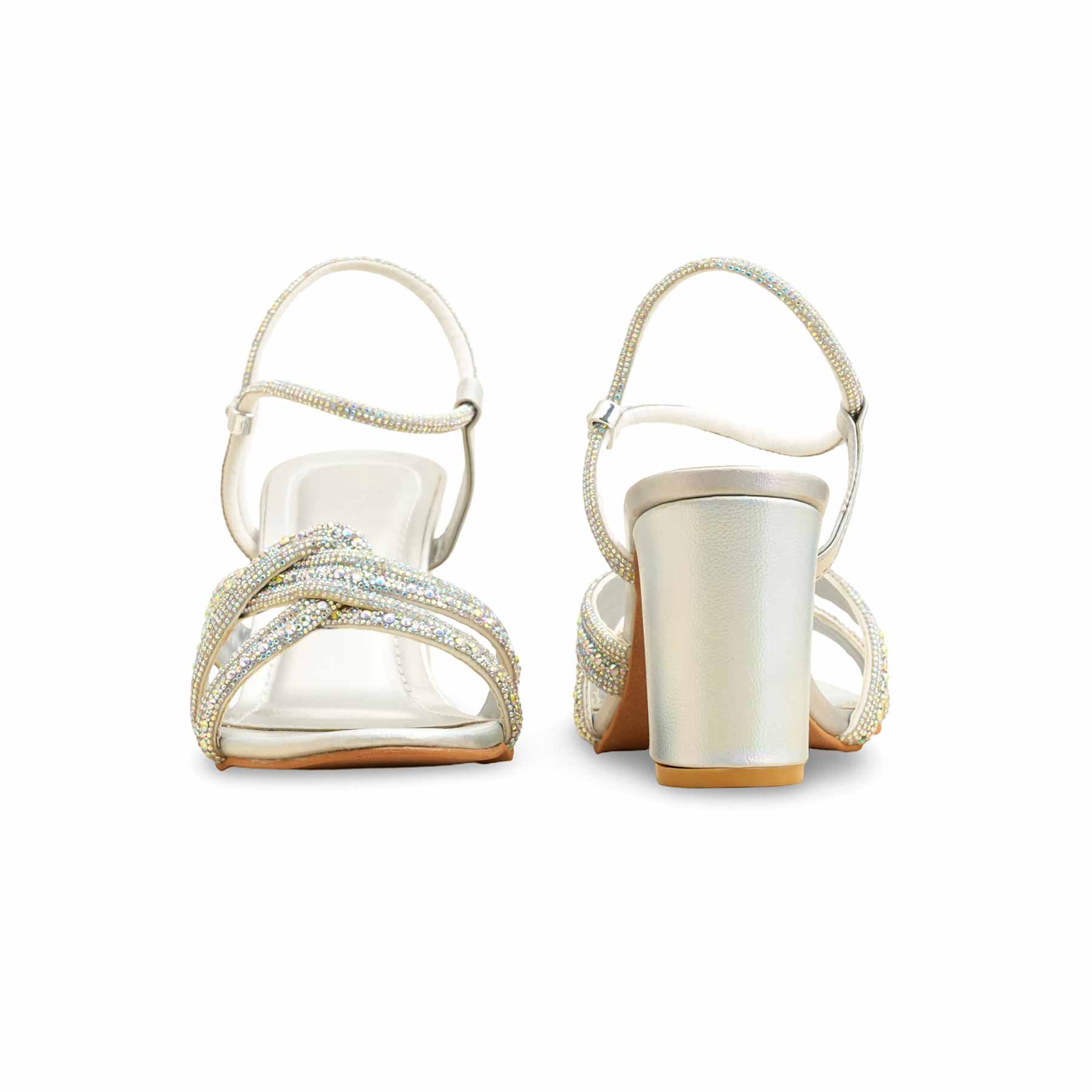 Silver Fancy Sandal FN6250 - Image 4