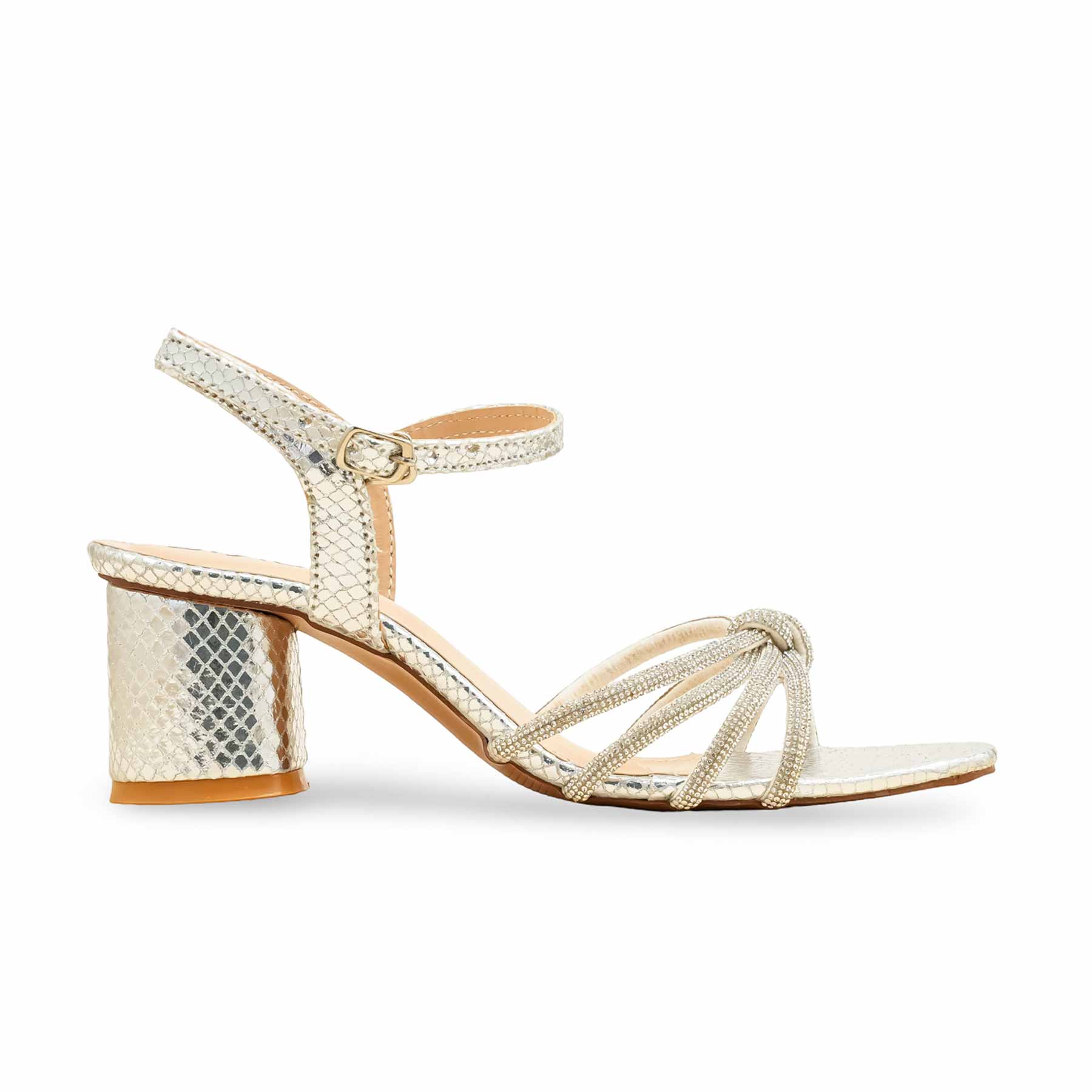 Silver Fancy Sandal For Ladies FN6169 - Image 2
