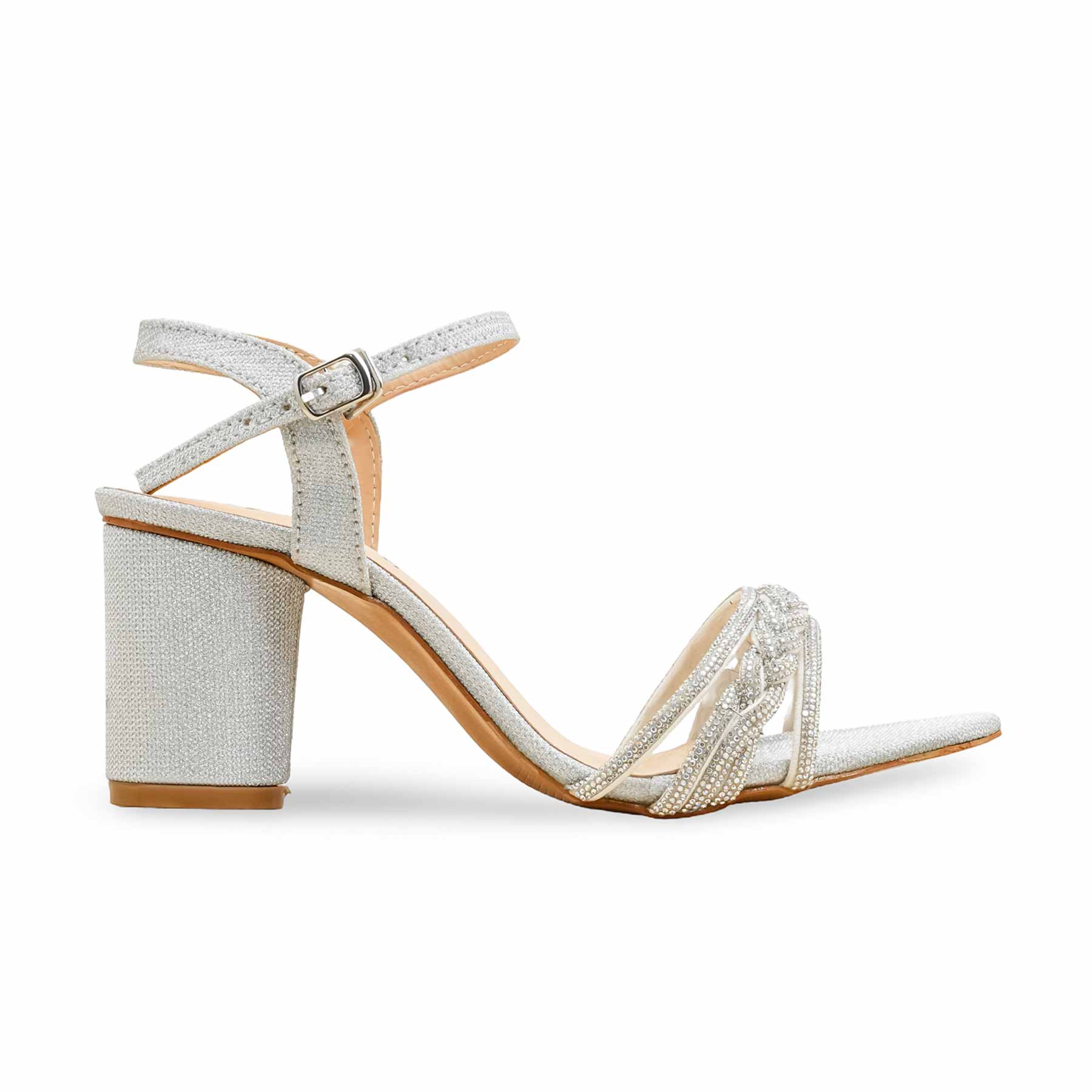 Silver Fancy Sandal For Ladies FN6228 - Image 2