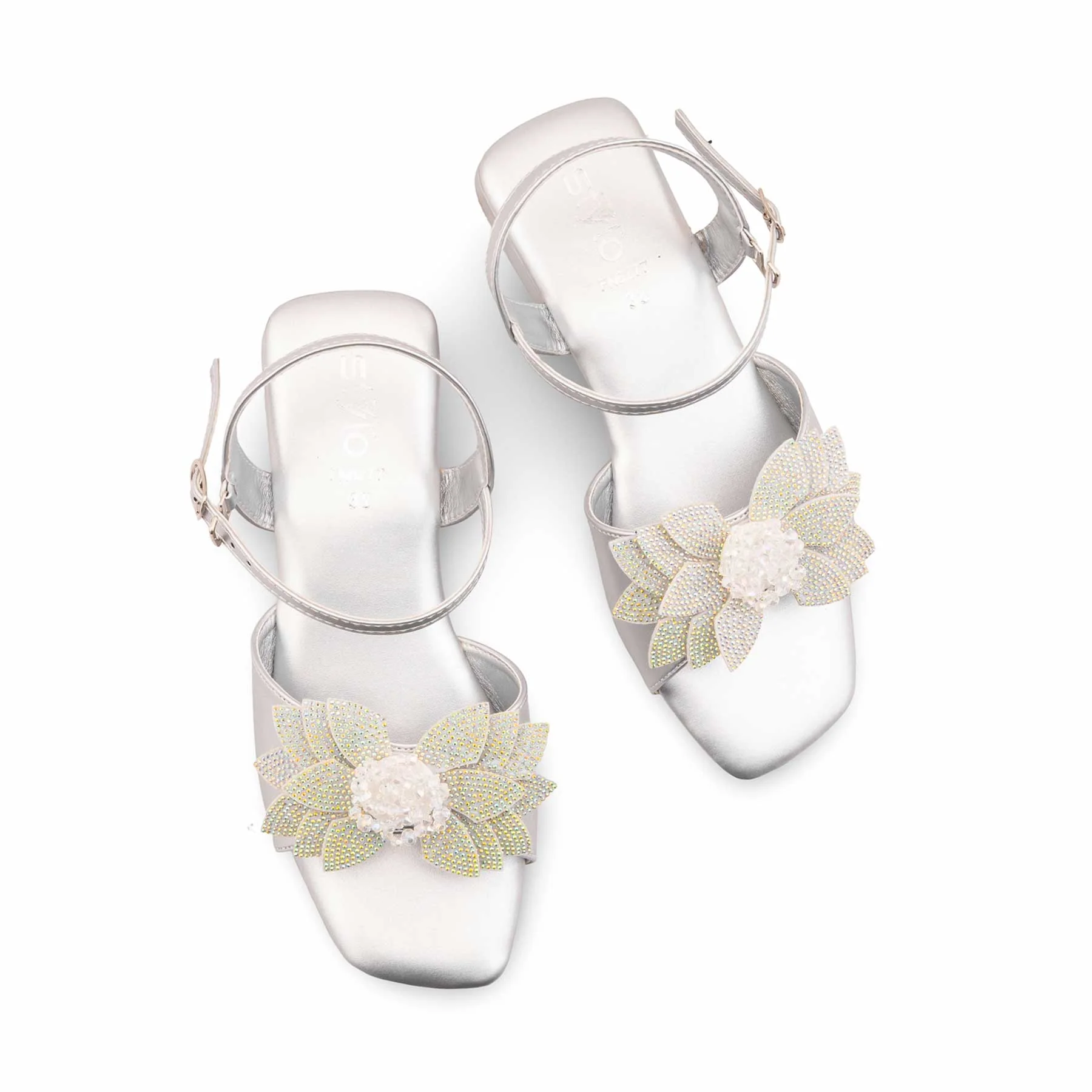 Silver Fancy Sandal For Ladies FN6277 - Image 5