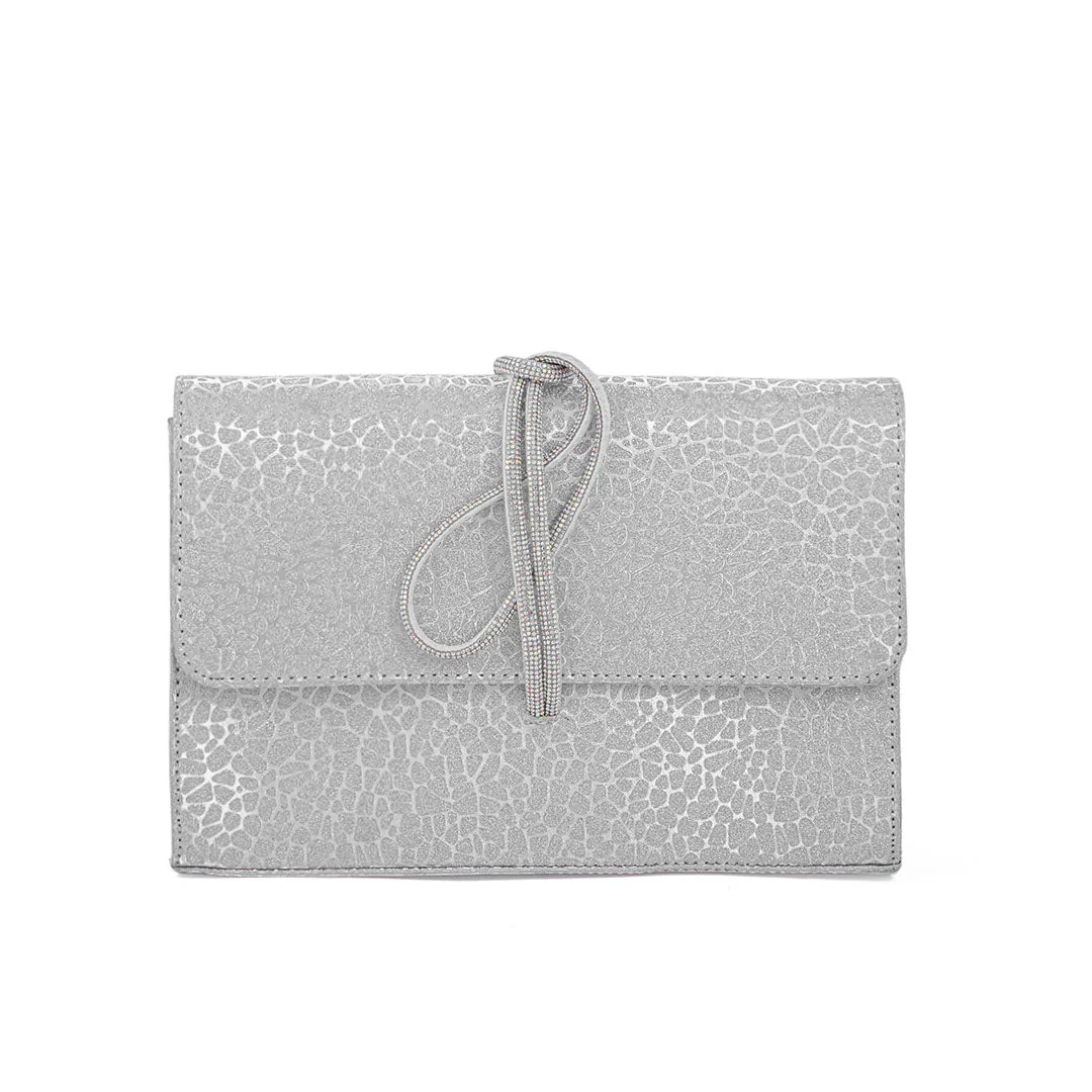 Silver Fancy Shoulder Bag For Ladies P55626 - Image 2
