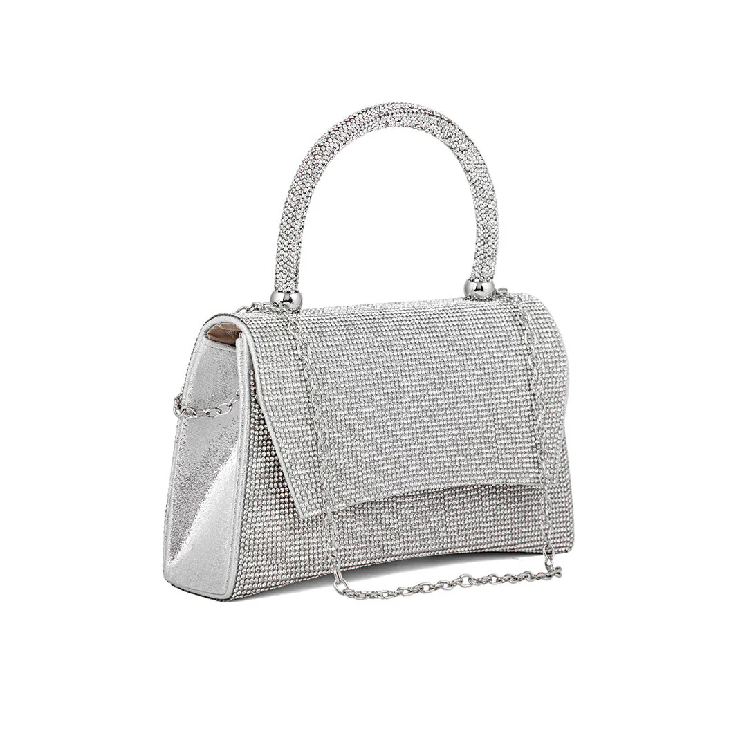 Silver Fancy Shoulder Bag P24326 - Image 2