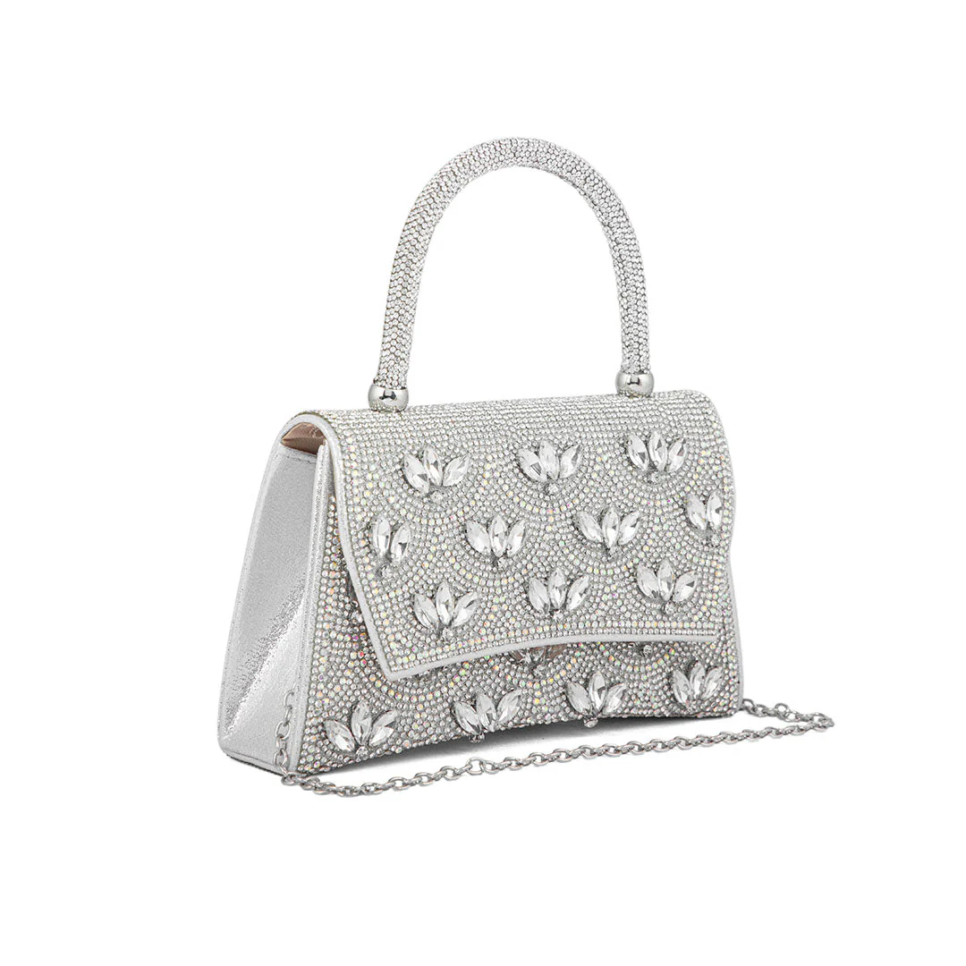 Silver Fancy Shoulder Bag P24335 - Image 3