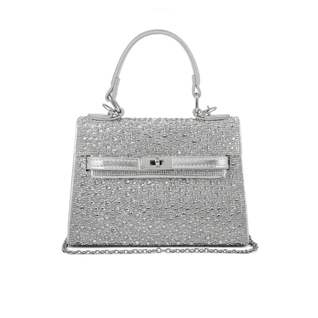 Silver Fancy Shoulder Bag P24336 - Image 2