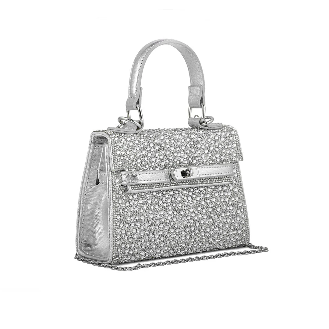 Silver Fancy Shoulder Bag P24336 - Image 3