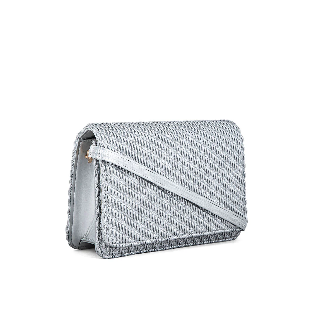 Silver Fancy Shoulder Bag P55617 - Image 3