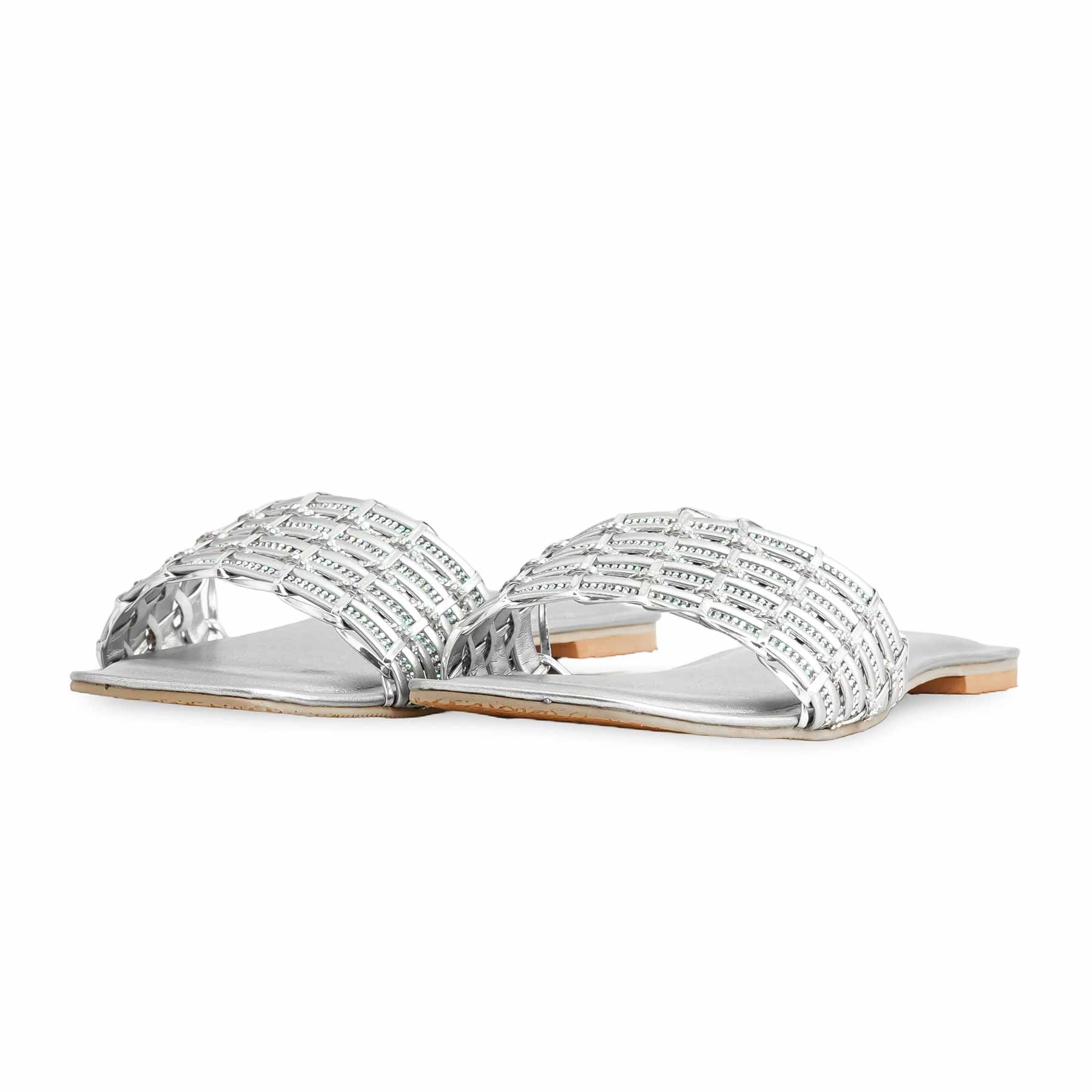 Silver Fancy Slipper FN7825 - Image 3