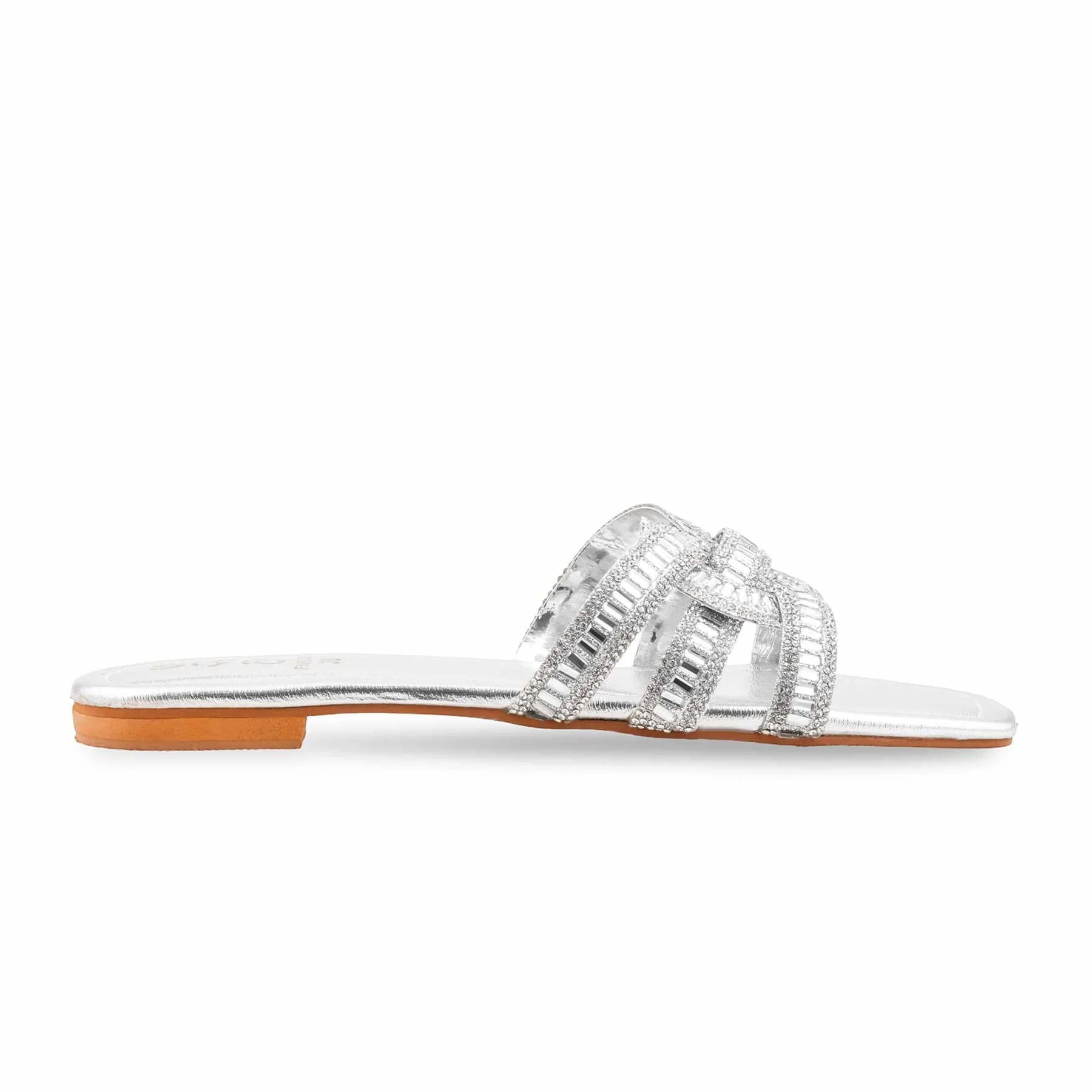 Silver Fancy Slipper For Ladies FN8089 - Image 2