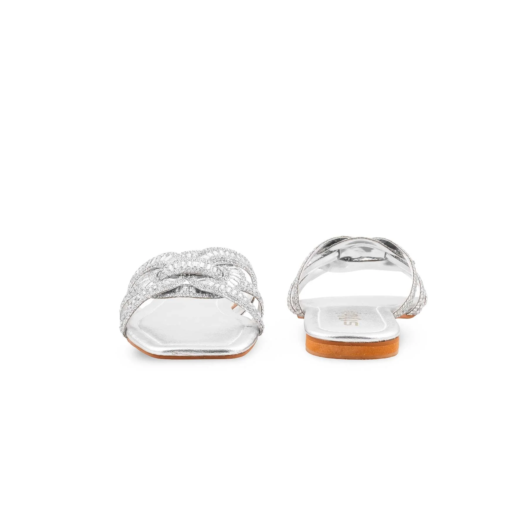 Silver Fancy Slipper For Ladies FN8089 - Image 4