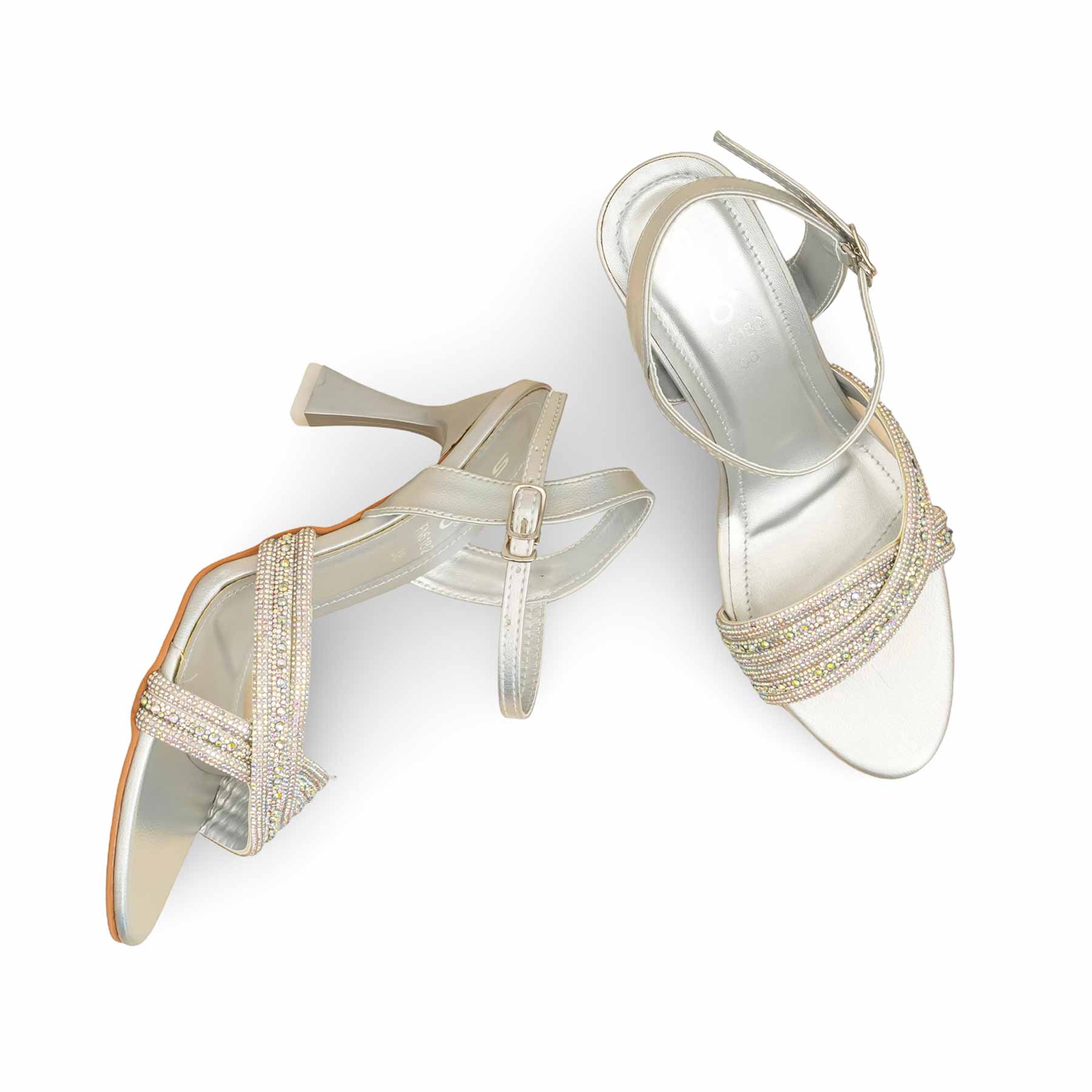 Silver Fancy Women Sandal FN6182 - Image 5