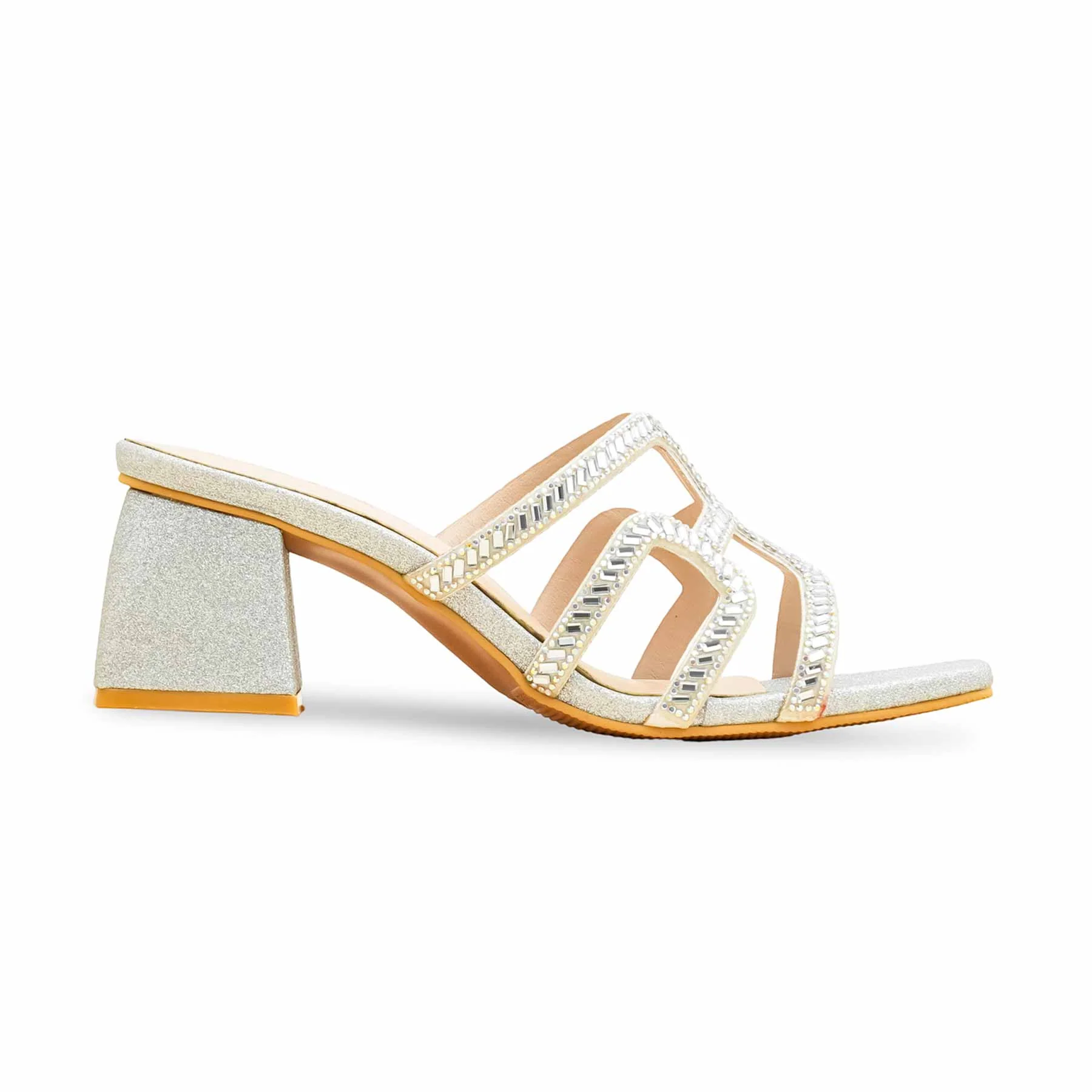 Silver Fancy Women Slipper FN7994 - Image 2