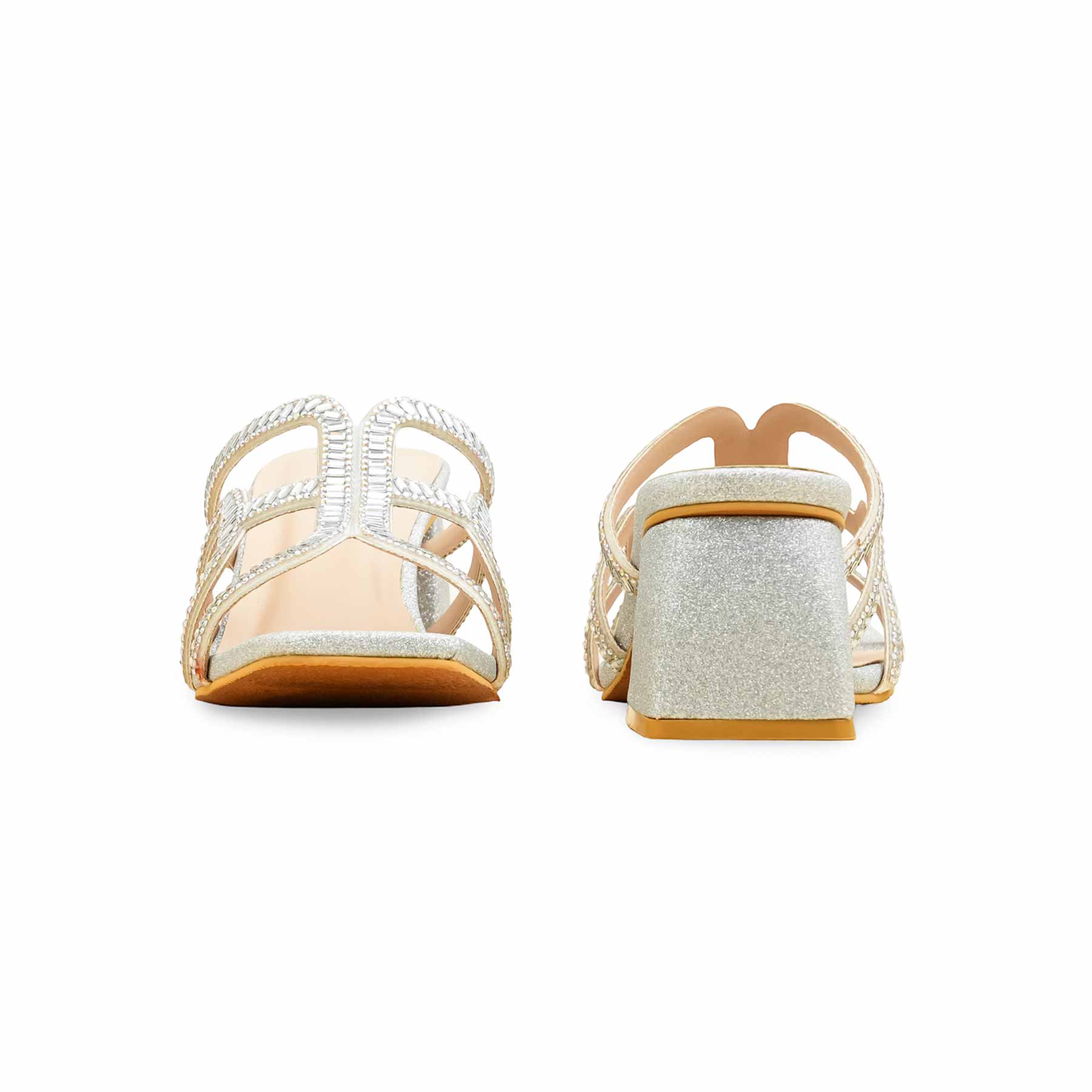 Silver Fancy Women Slipper FN7994 - Image 4