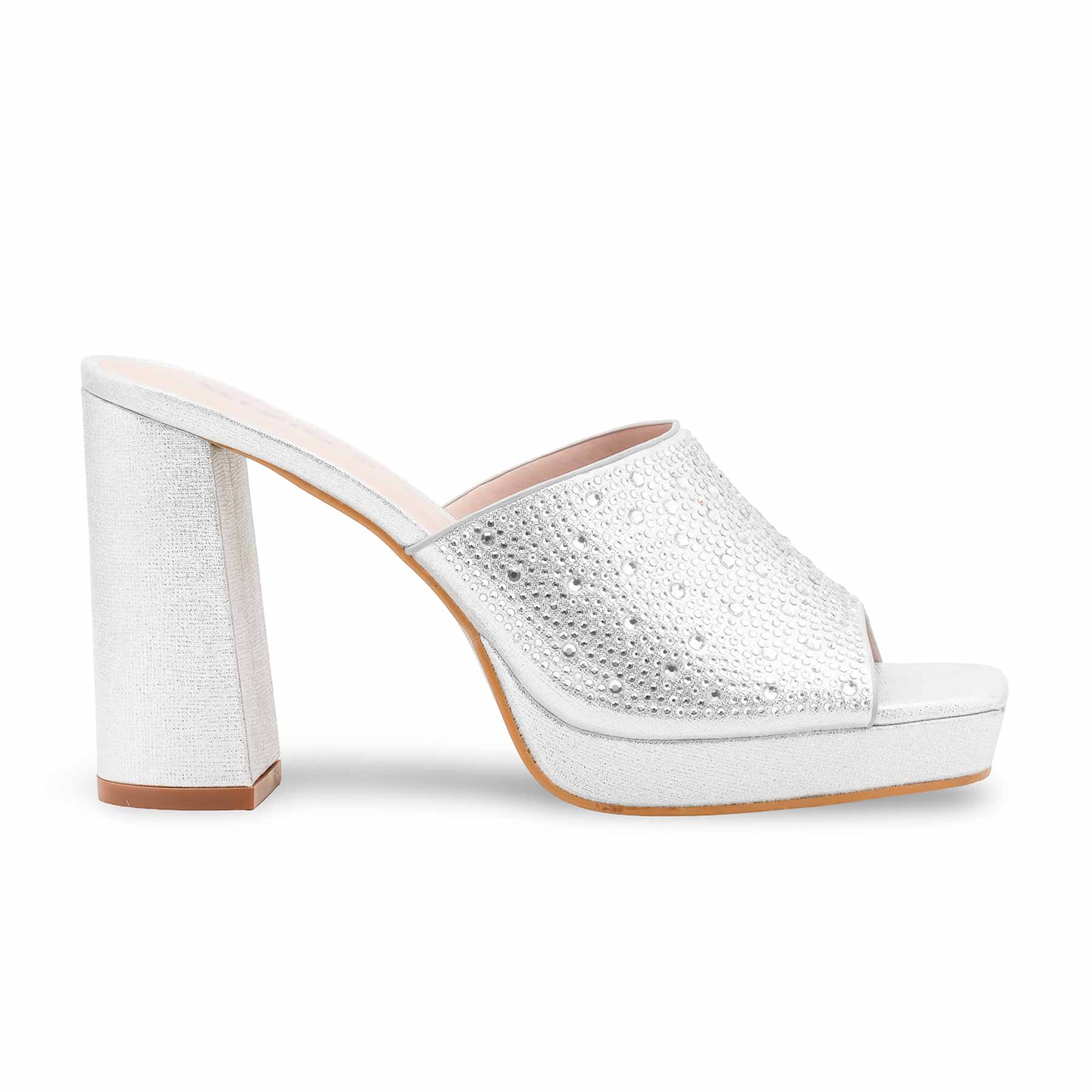 Silver Fancy Women Slipper FN8023 - Image 2