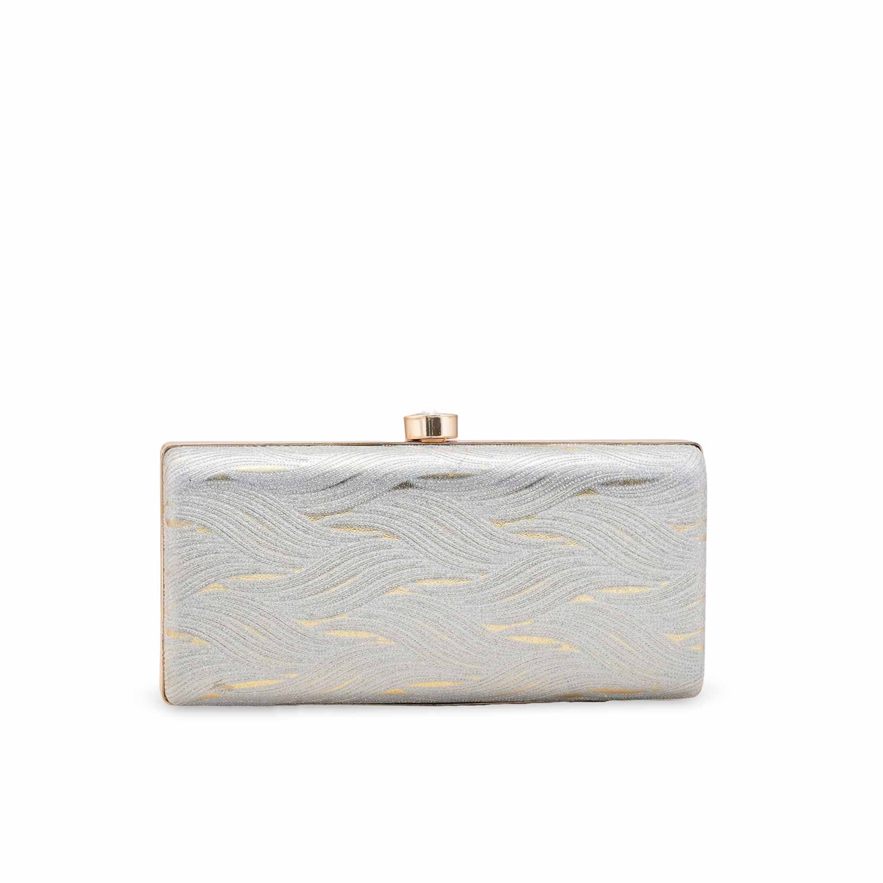 Silver Formal Clutch For Ladies P15701 - Image 2