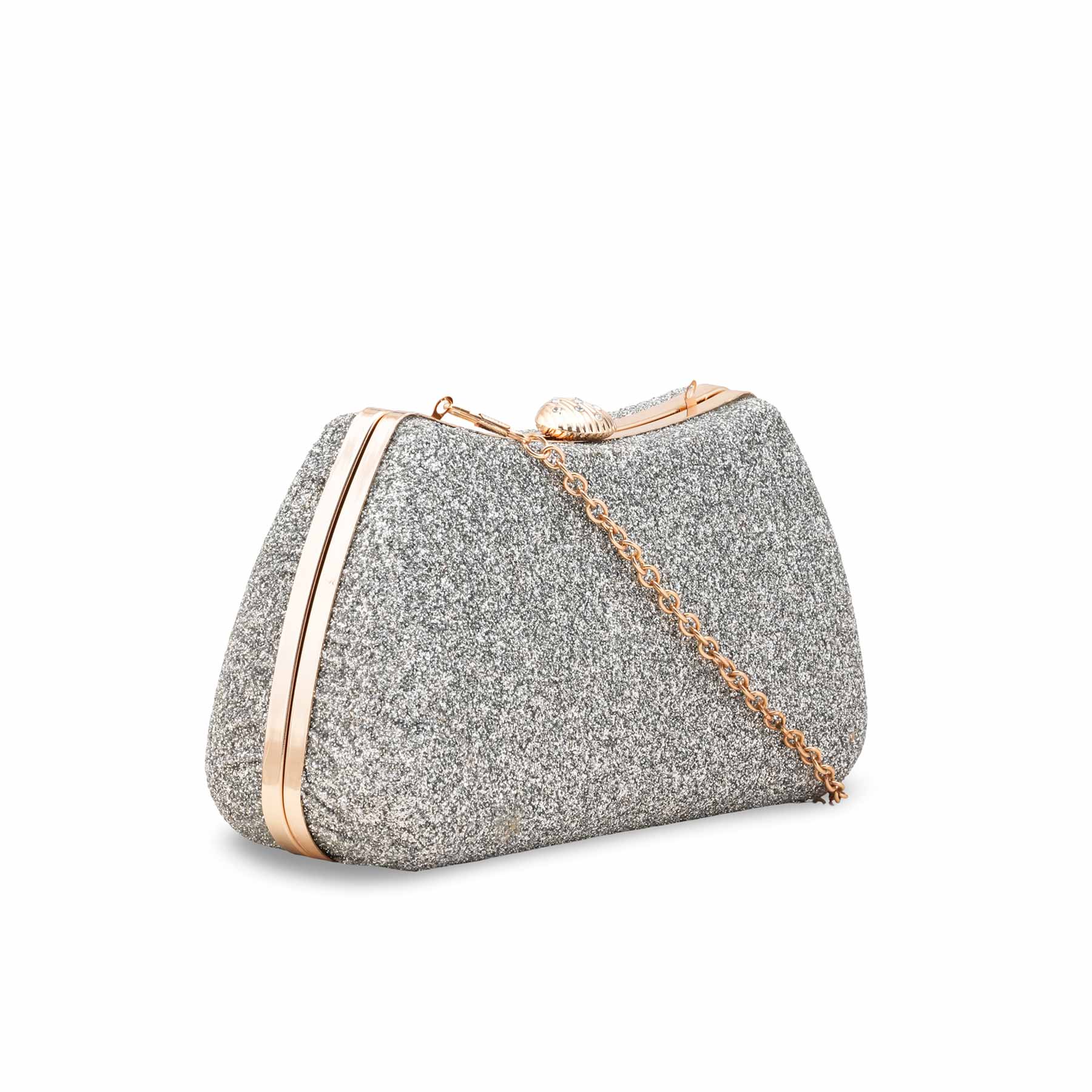 Silver Formal Clutch For Ladies P15705 - Image 3
