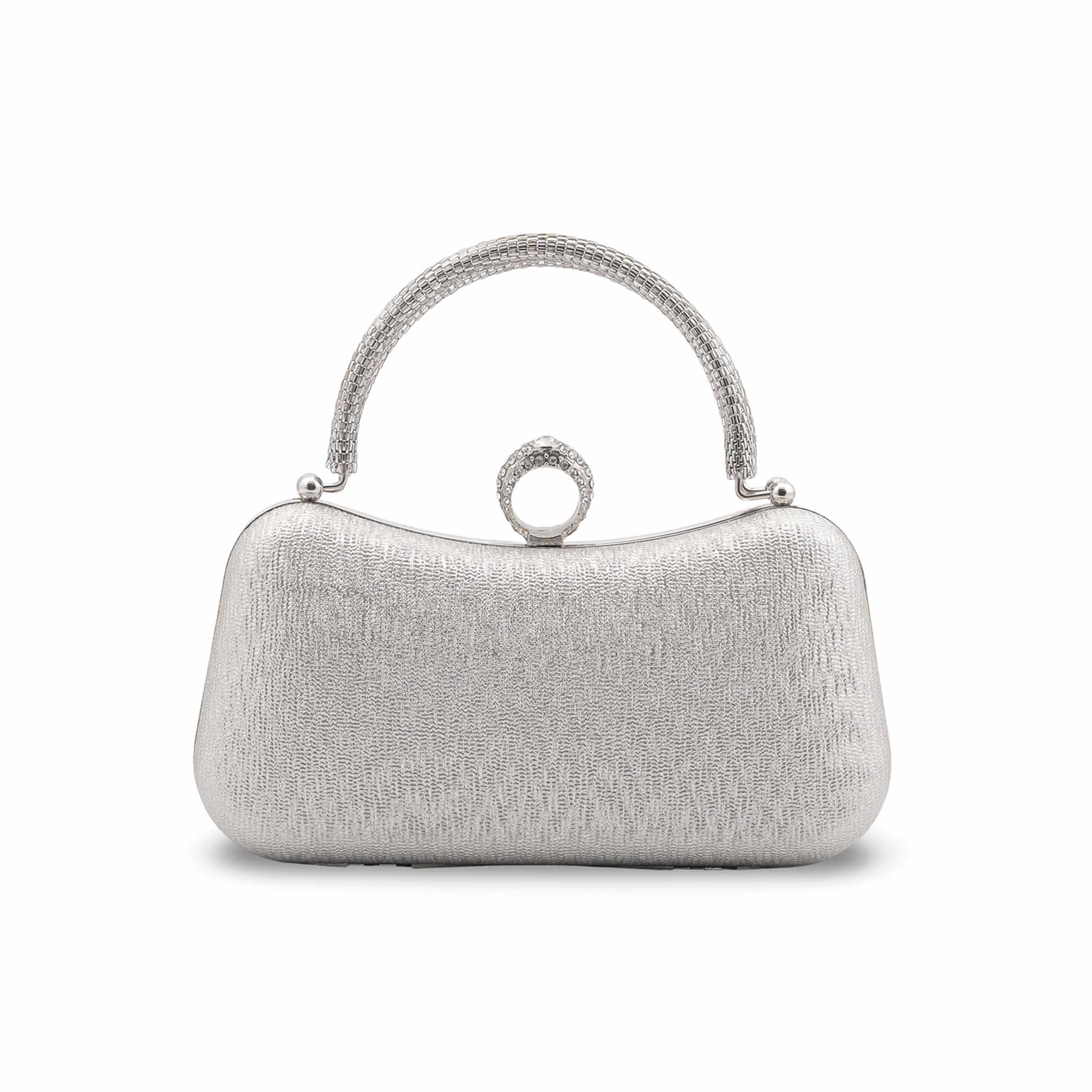 Silver Formal Clutch For Ladies P24437 - Image 2