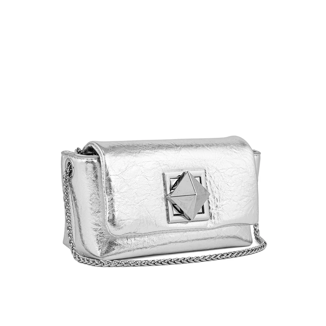 Silver Formal Clutch P24115 - Image 3