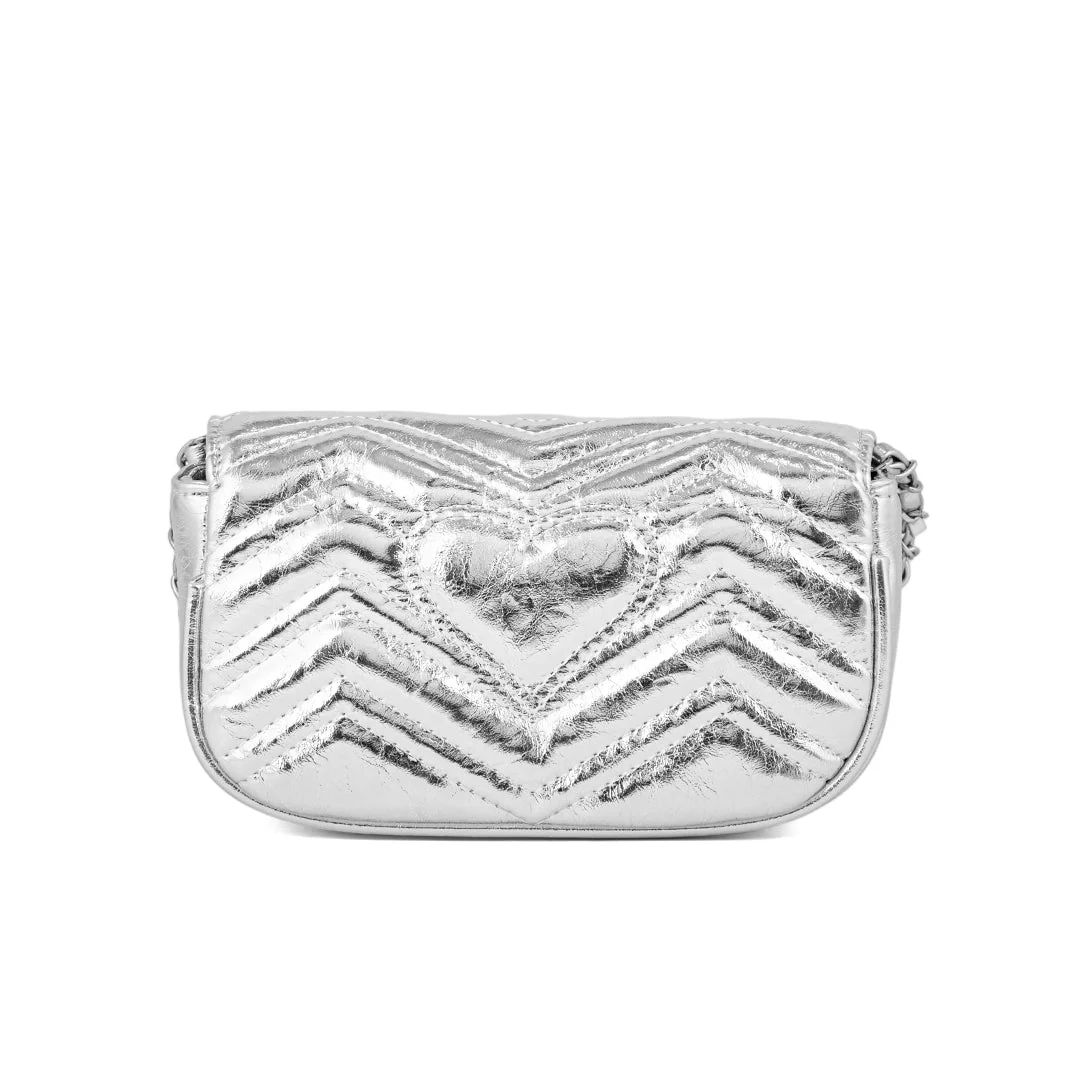 Silver Formal Clutch P24119 - Image 4