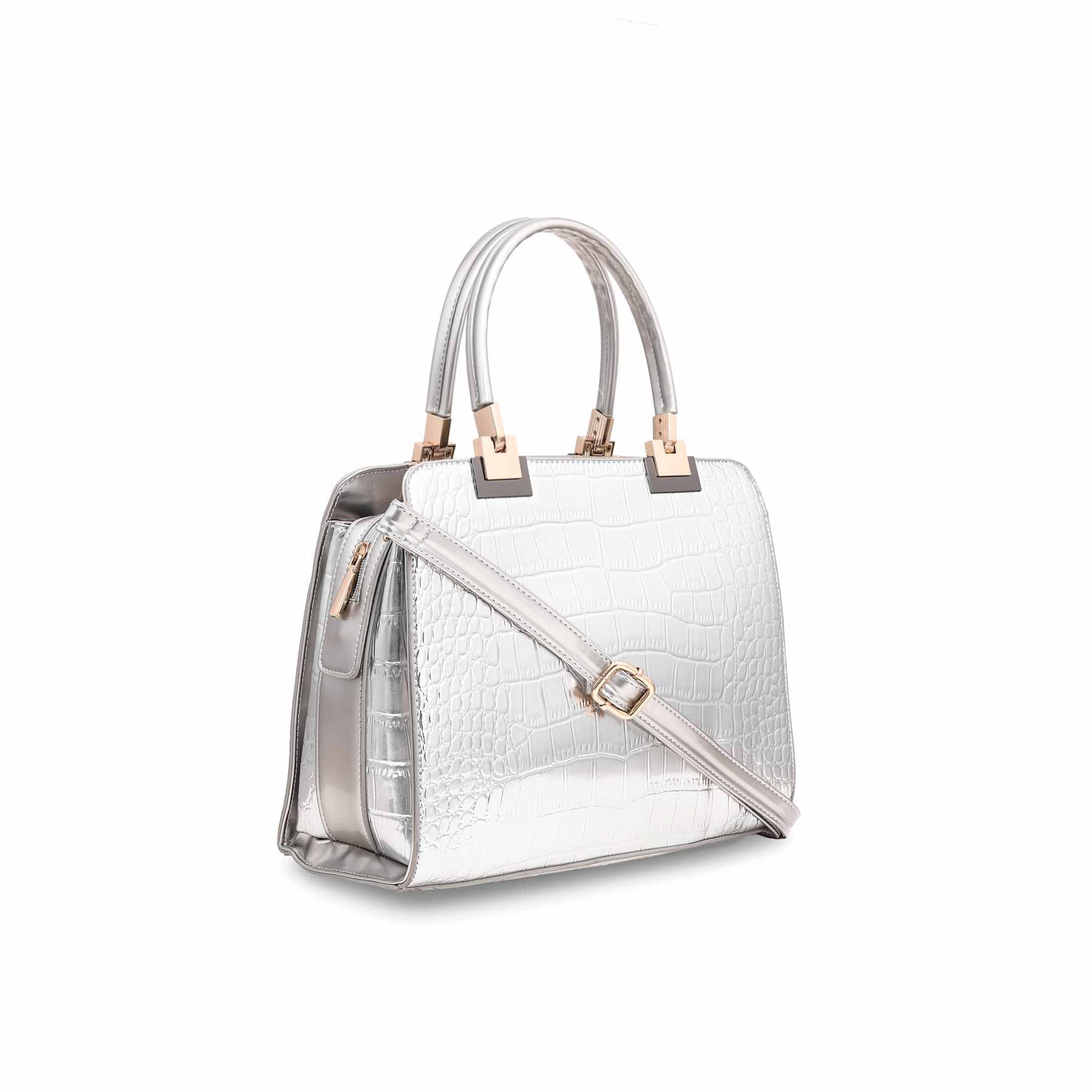 Silver Formal Hand Bag P36128 - Image 2