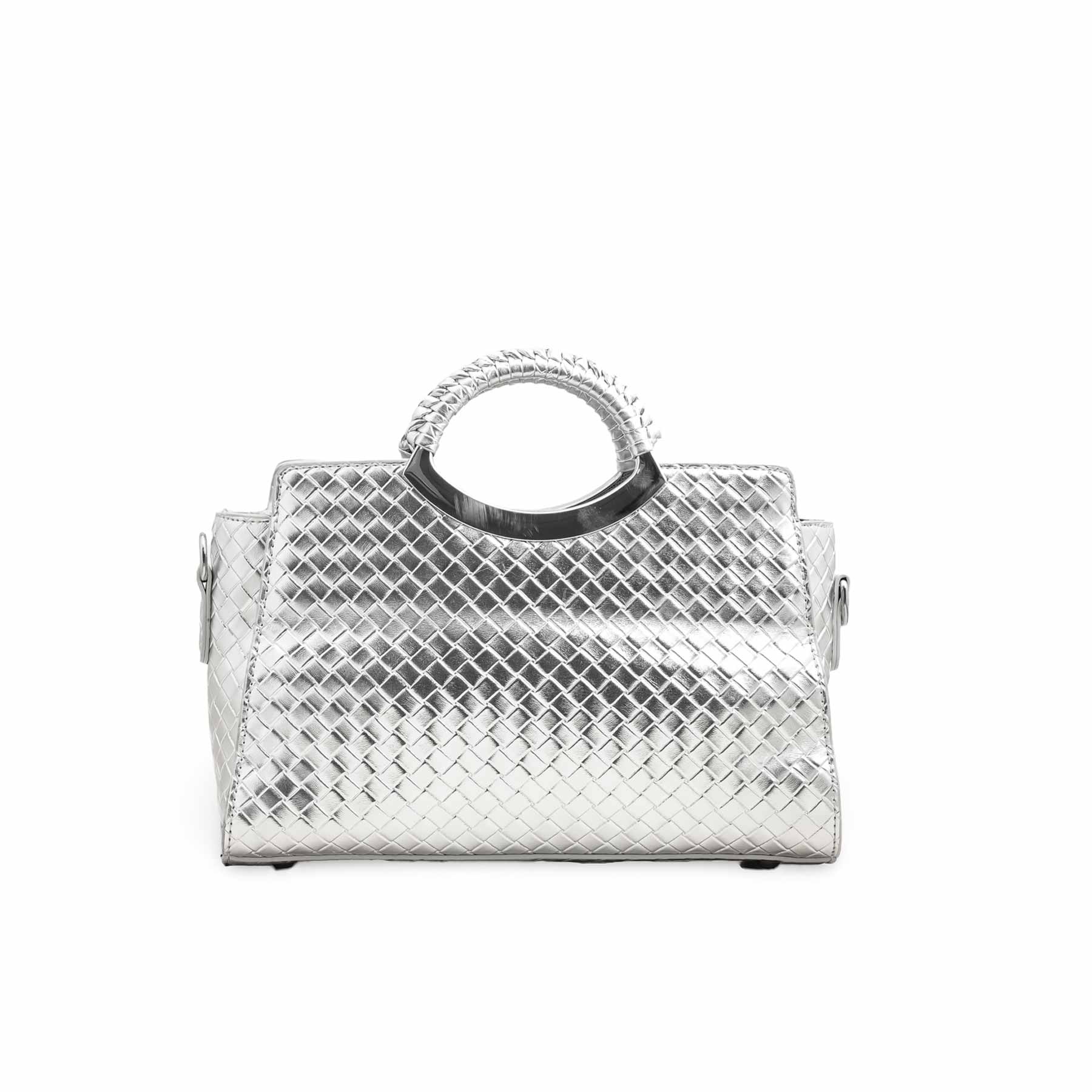 Silver Formal Hand Bag P36394 - Image 2