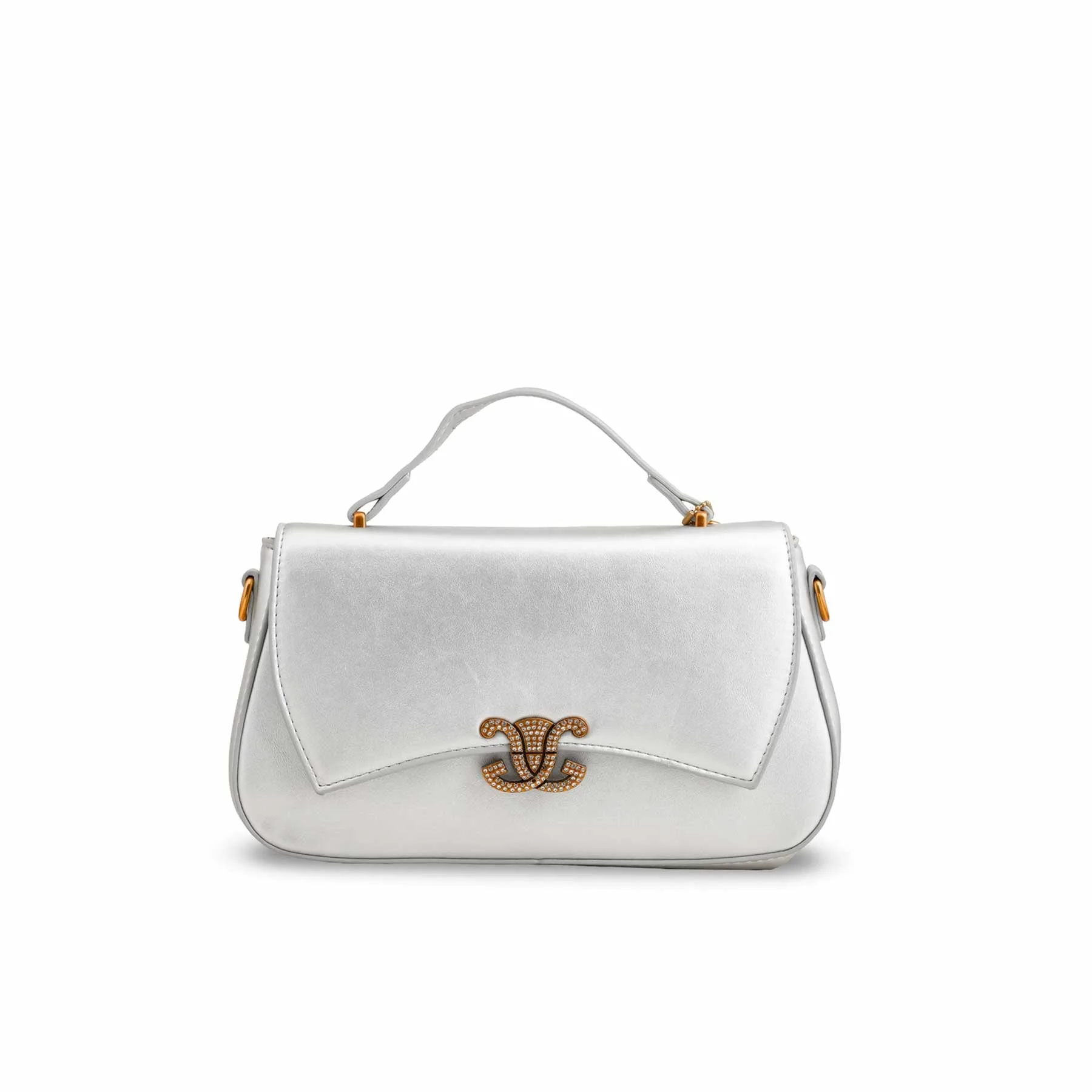 Silver Formal Shoulder Bag For Ladies P36140 - Image 2