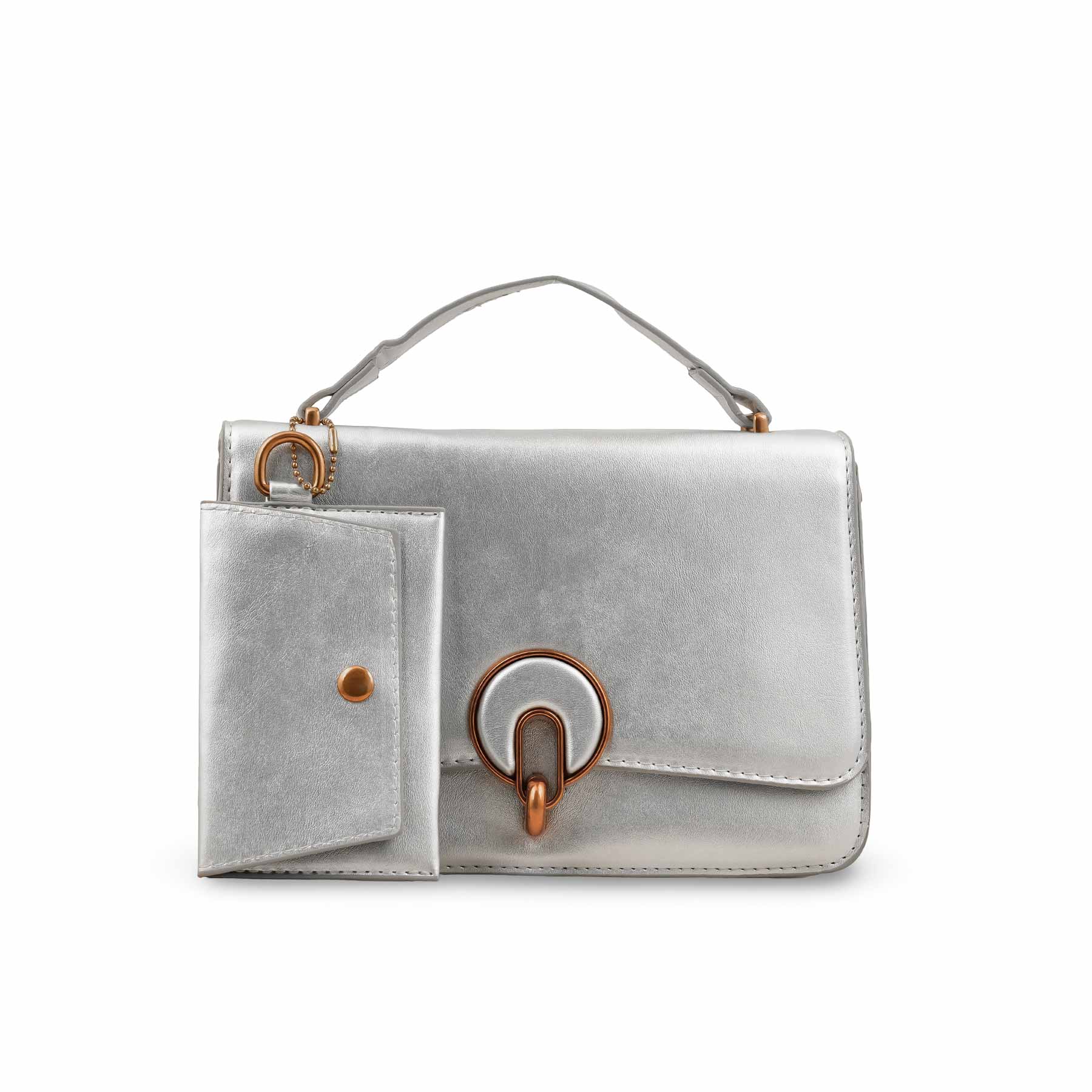 Silver Formal Shoulder Bag P36141 - Image 2