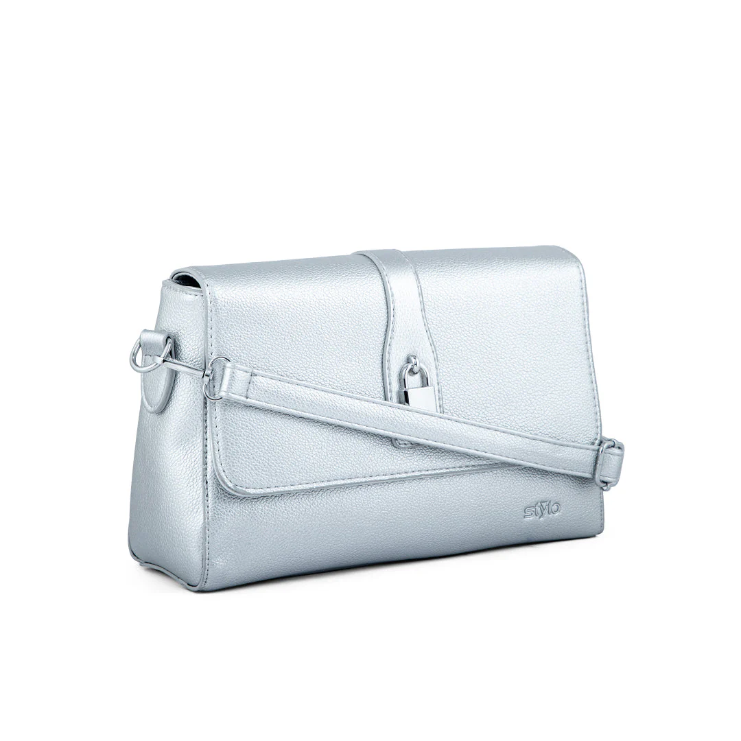 Silver Formal Shoulder Bag P36243 - Image 2