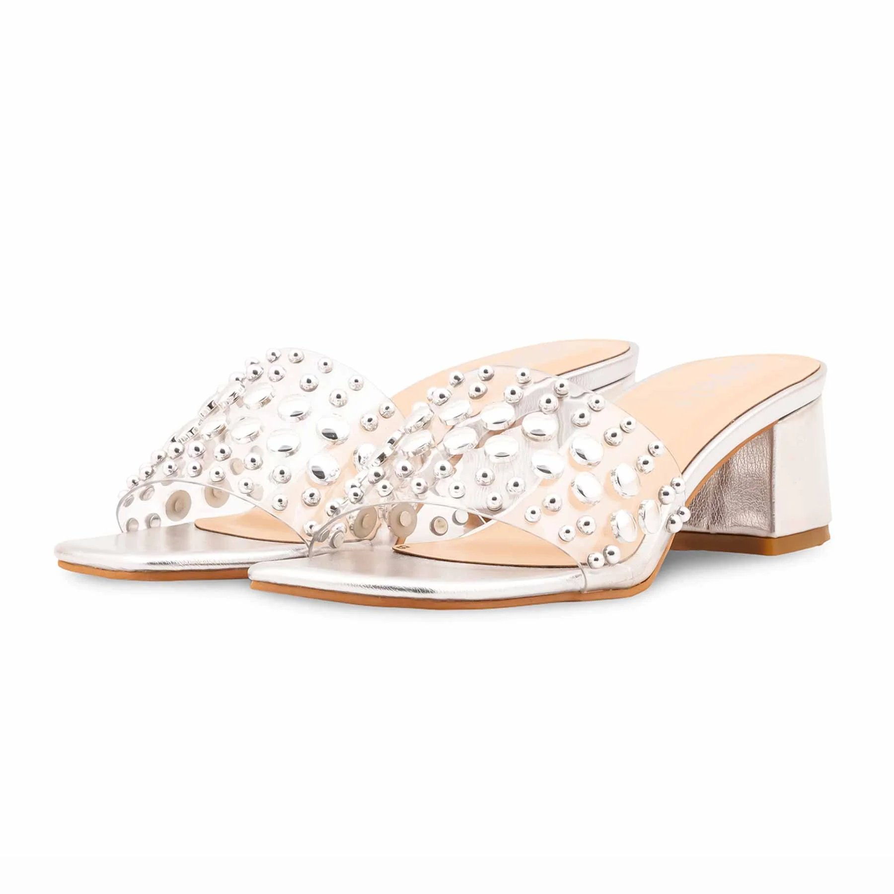 Silver Formal Slipper For Ladies FR8492 - Image 3