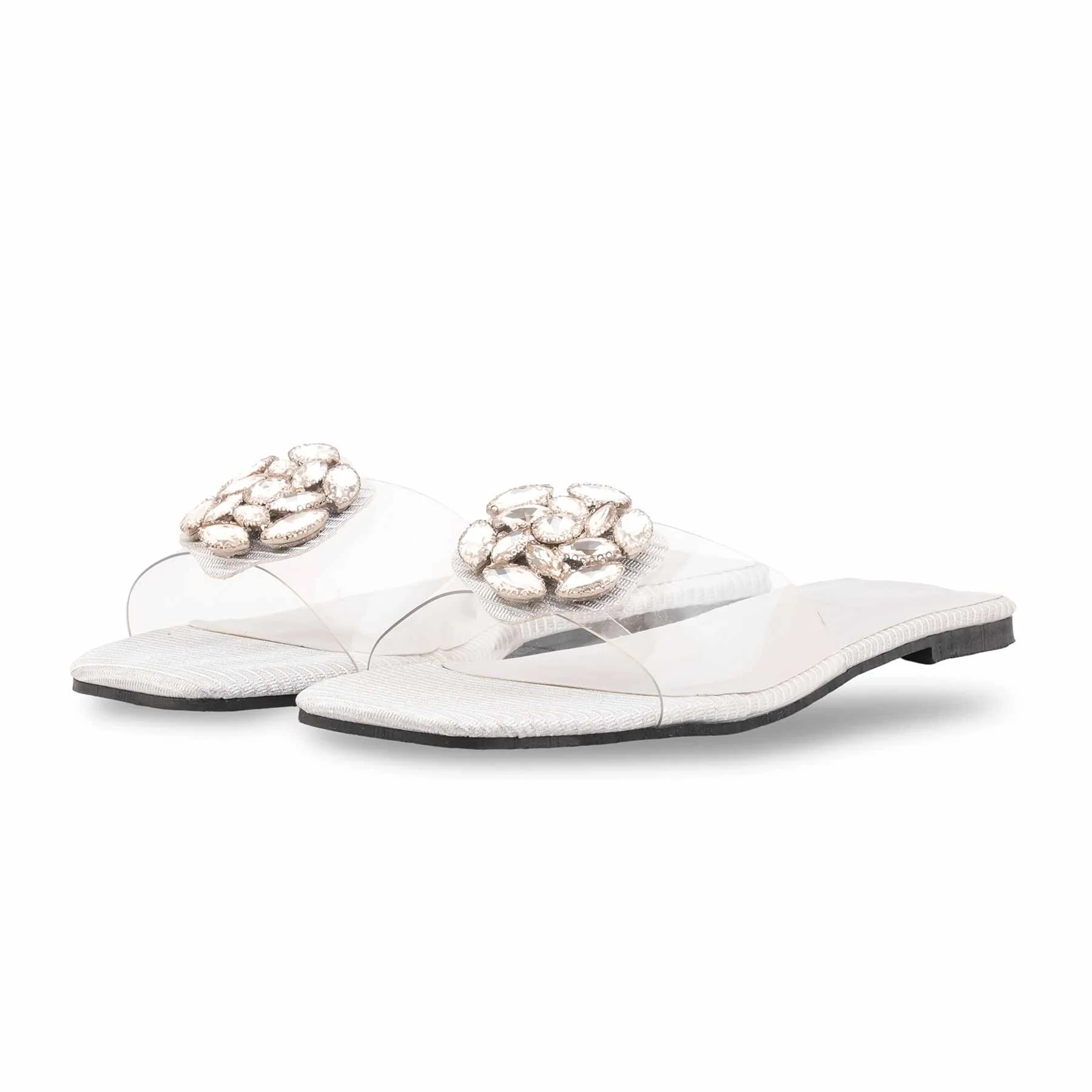 Silver Formal Slipper For Women FR8486 - Image 3