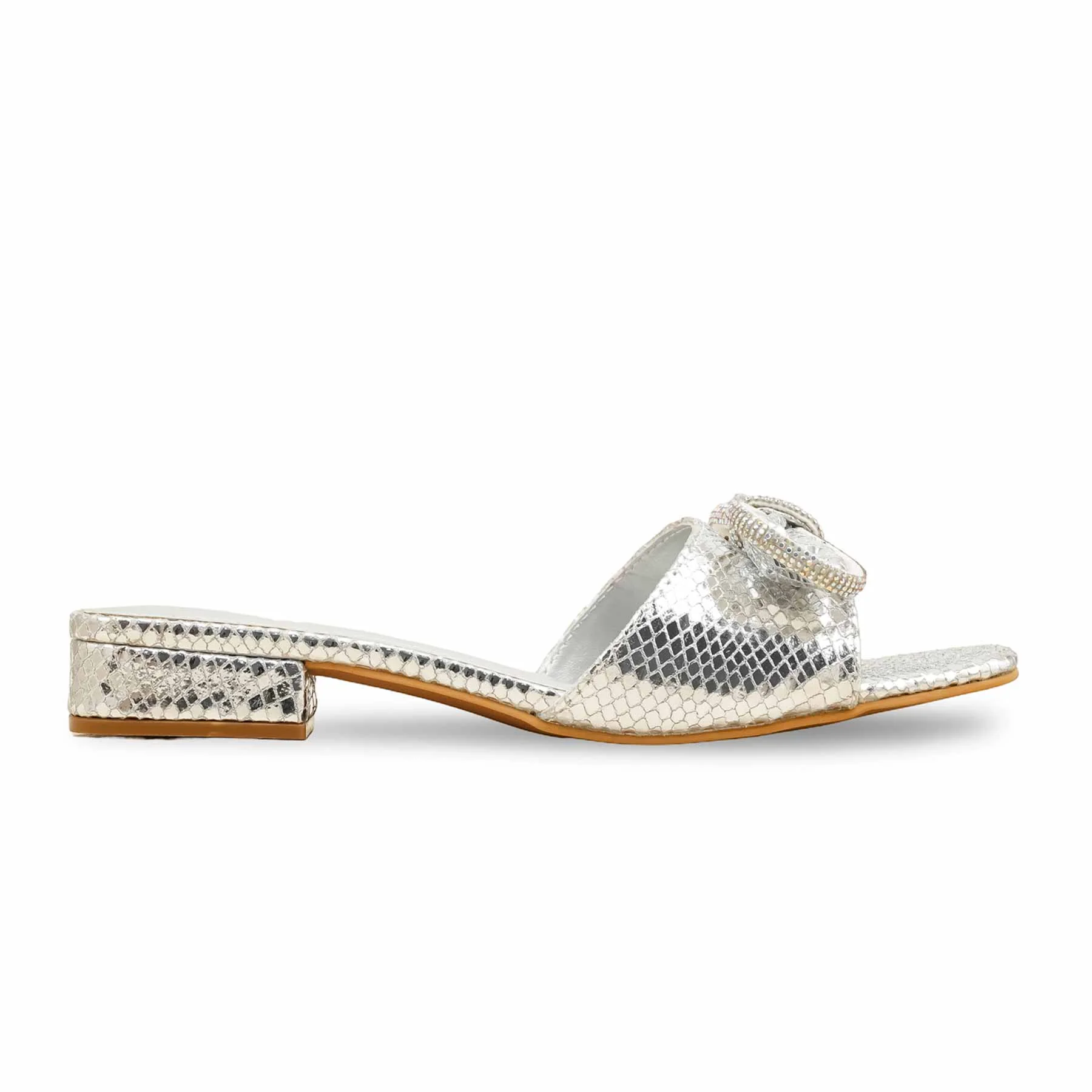 Silver Formal Slipper For Women FRS006 - Image 2